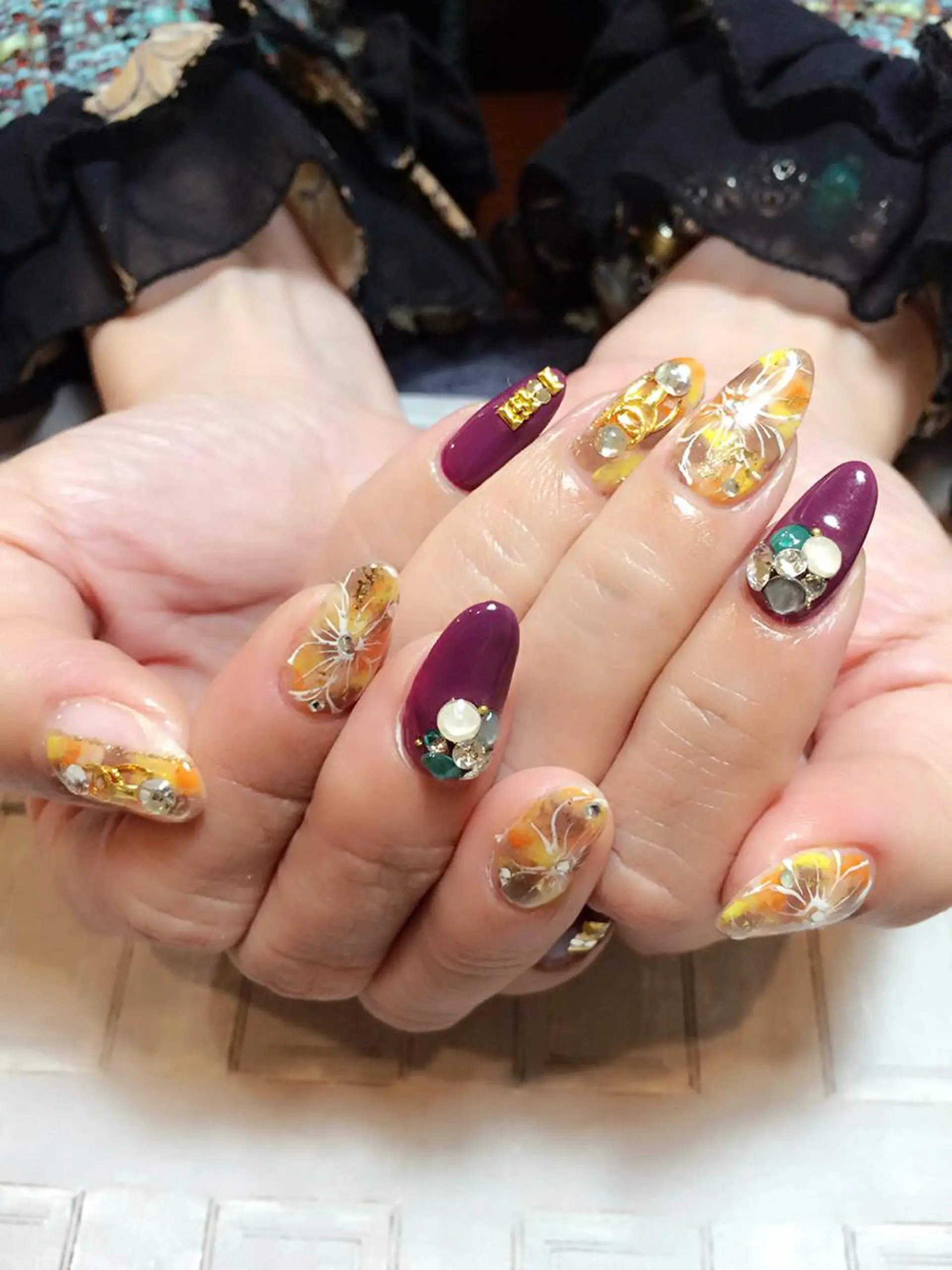 ネイル フラワーネイル ニュアンスネイル jdn kayokoのネイルデザイン