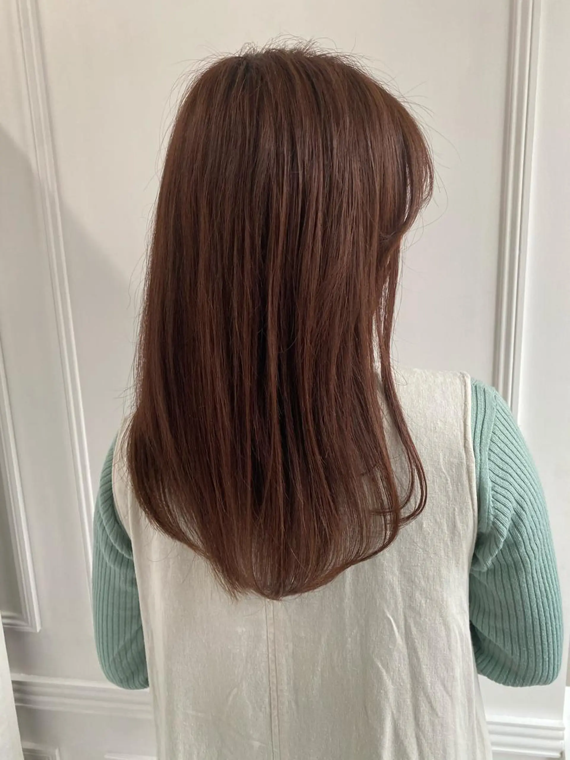 カラー ベージュカラー オレンジ オレンジベージュ 藤原 侑香のヘアスタイル