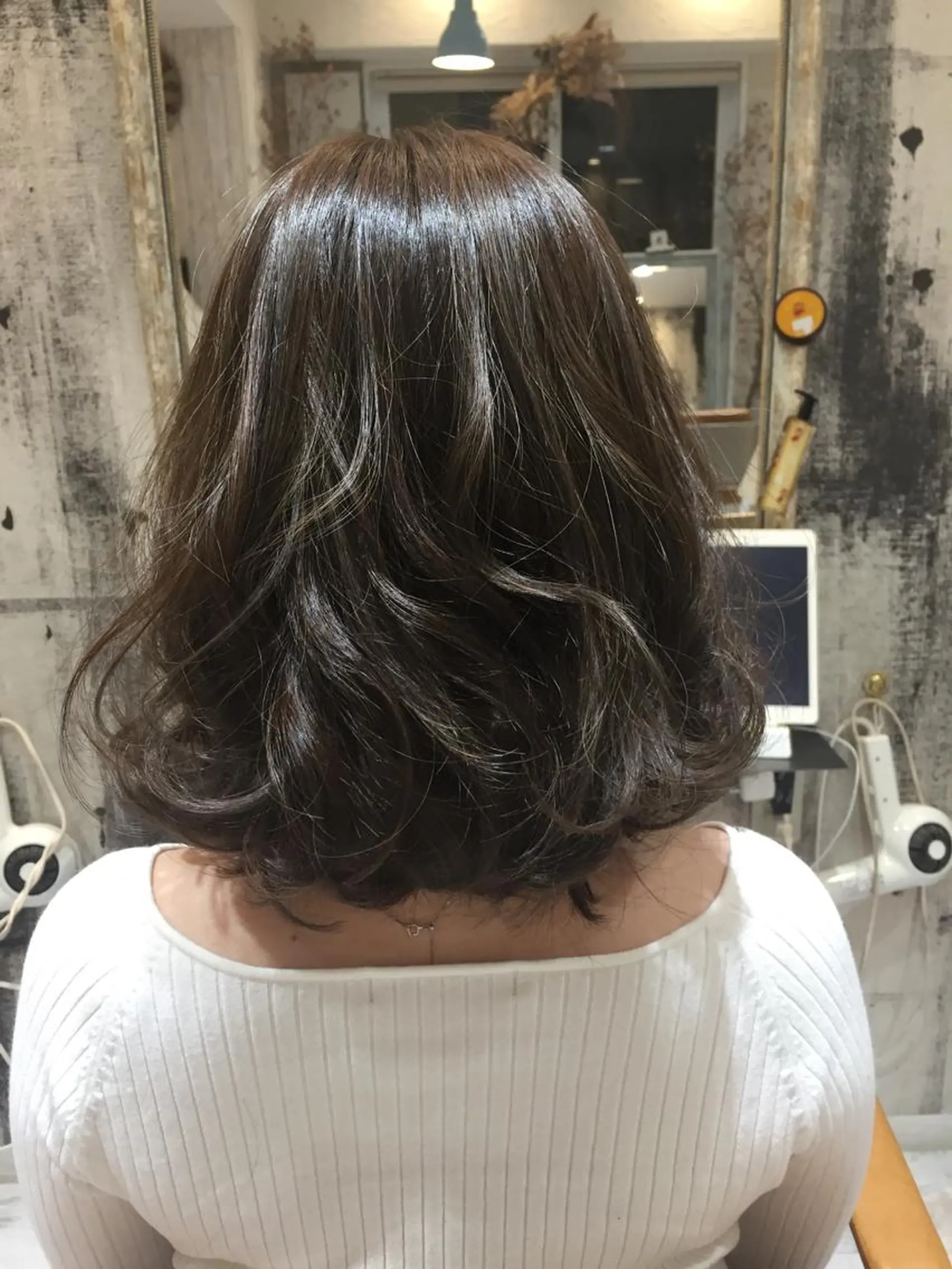 ミディアム カラー パーマ 【店長】木内 千晶のヘアスタイル