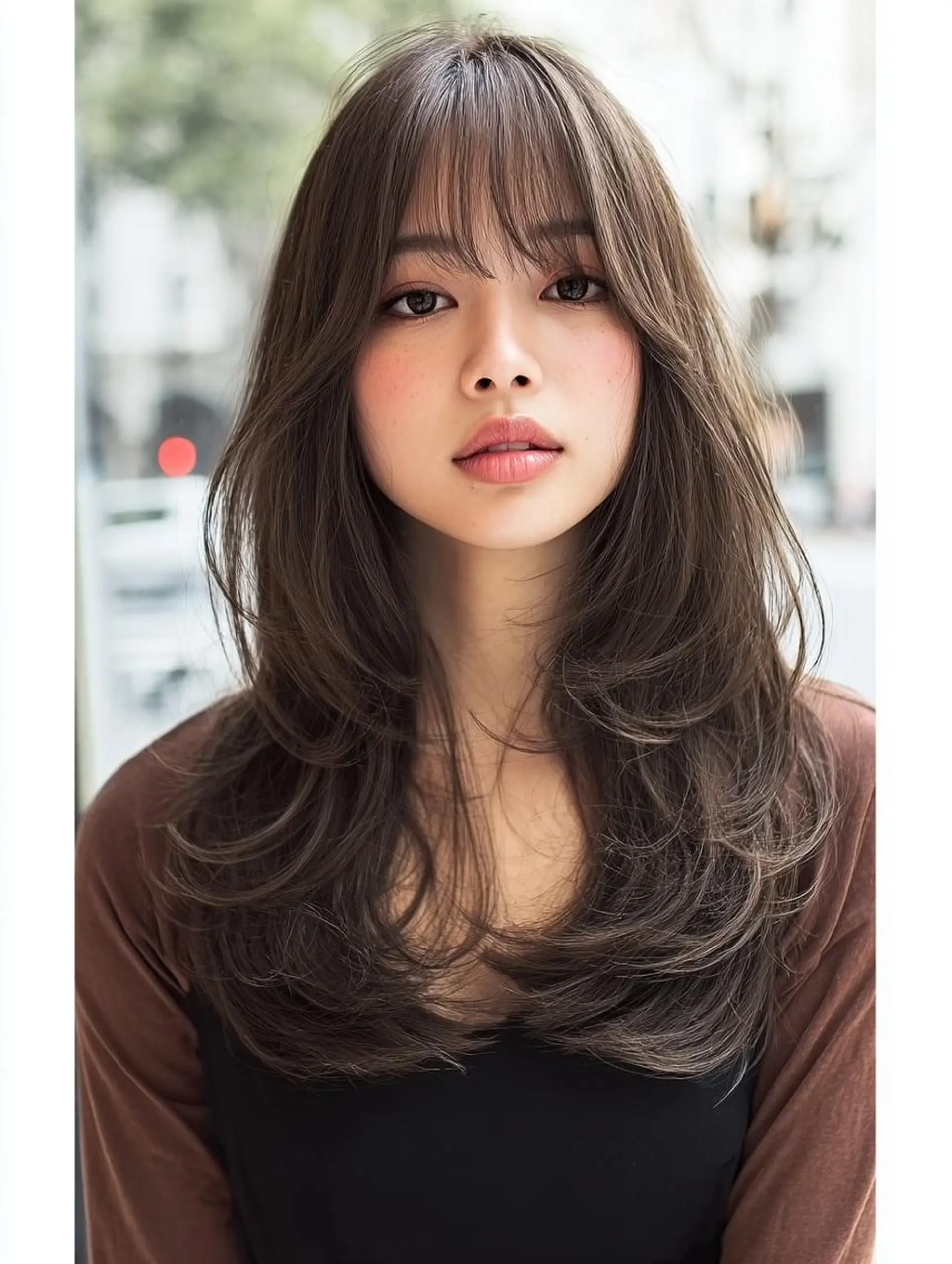 セミロング ハッシュカット 髪質改善 レイヤーカット 縮毛矯正 トリートメント カット ヘアカラー トリートメント 生艶髪＆レイヤー🔔 渋谷お薦めNo.1✨のヘアスタイル