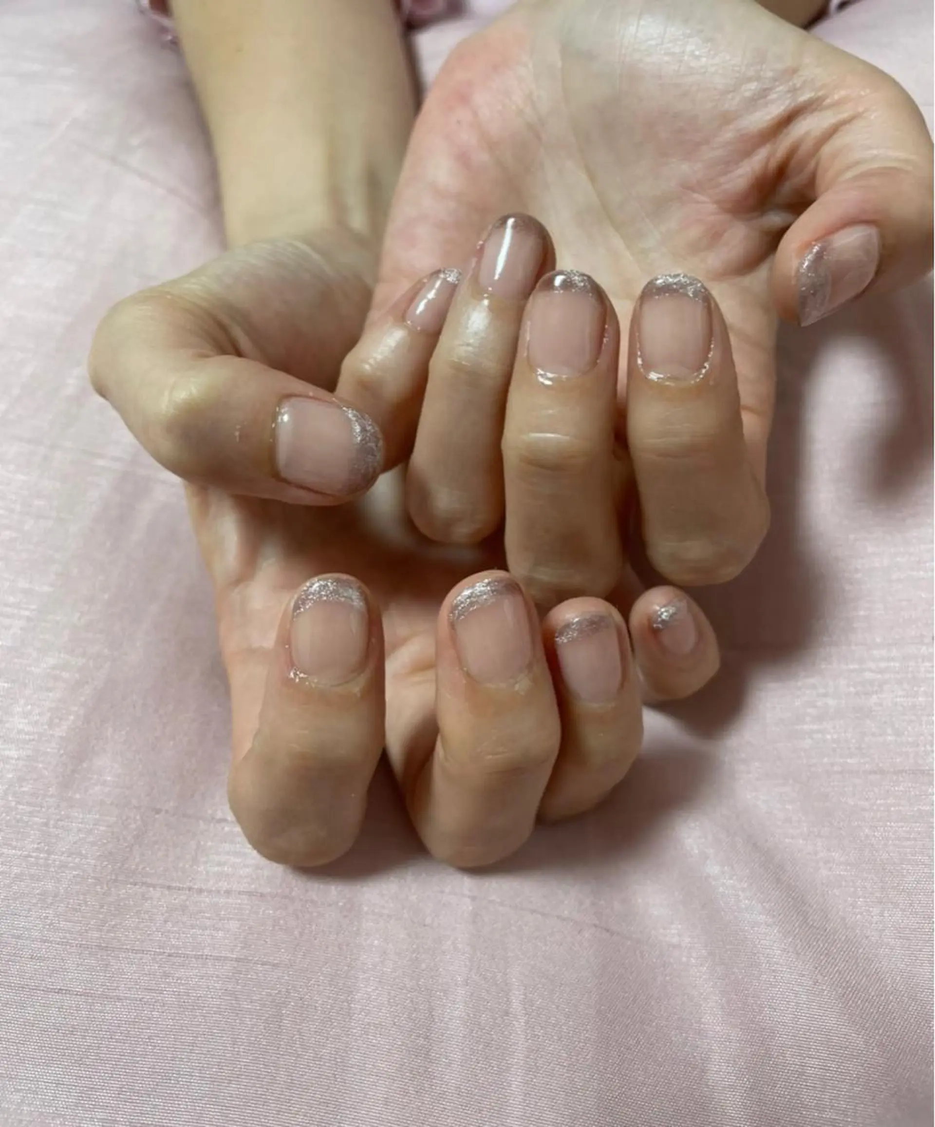 ネイル フレンチネイル マグネットネイル マグネットフレンチ ハンドネイル フットネイル nailsalon momoのネイルデザイン