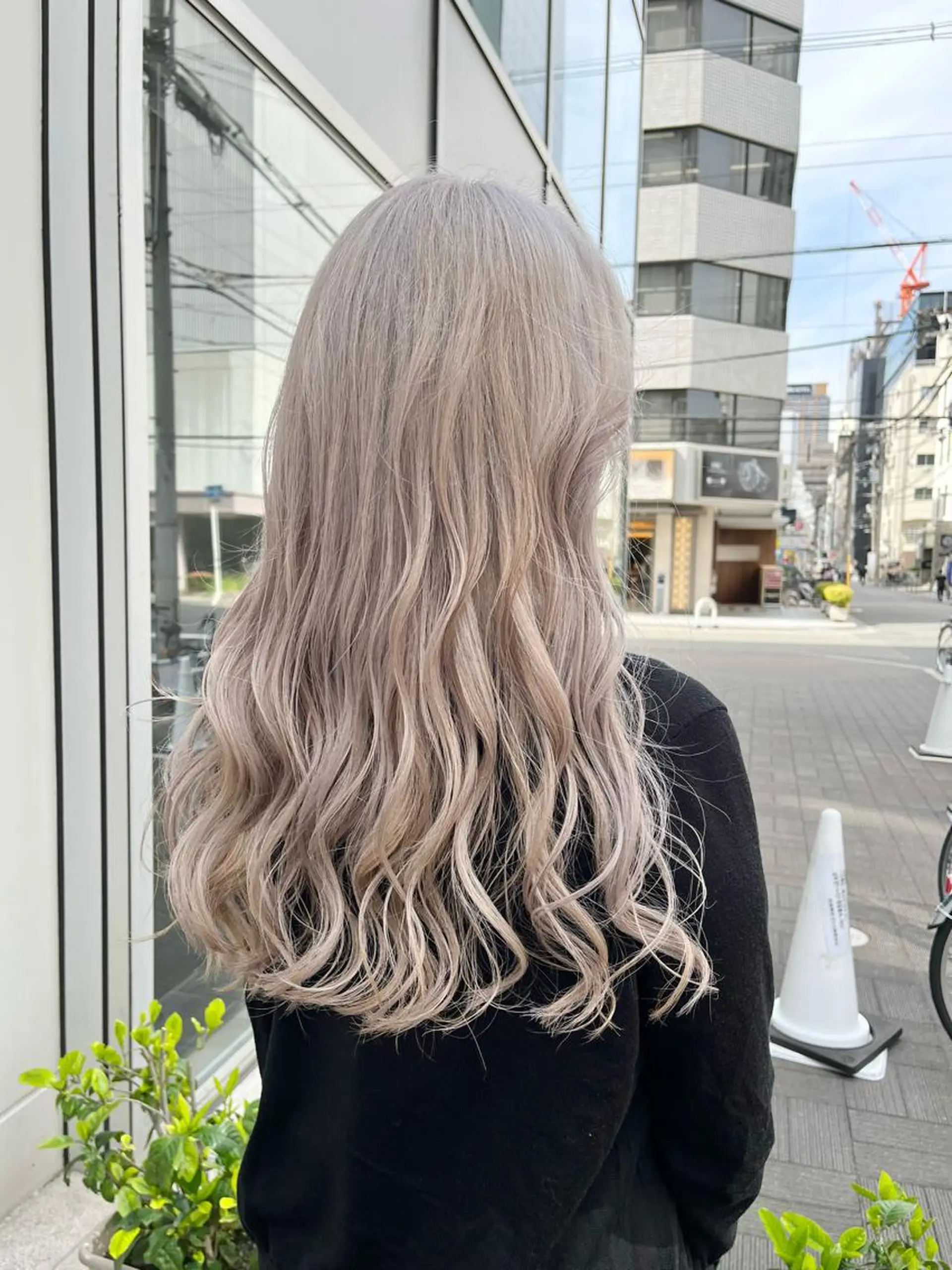 ロング カラー ベージュカラー ブリーチ ブロンド ケアブリーチ ダブルカラー カット ヘアカラー ショート/パーマ/ カラー/FUKOのヘアスタイル