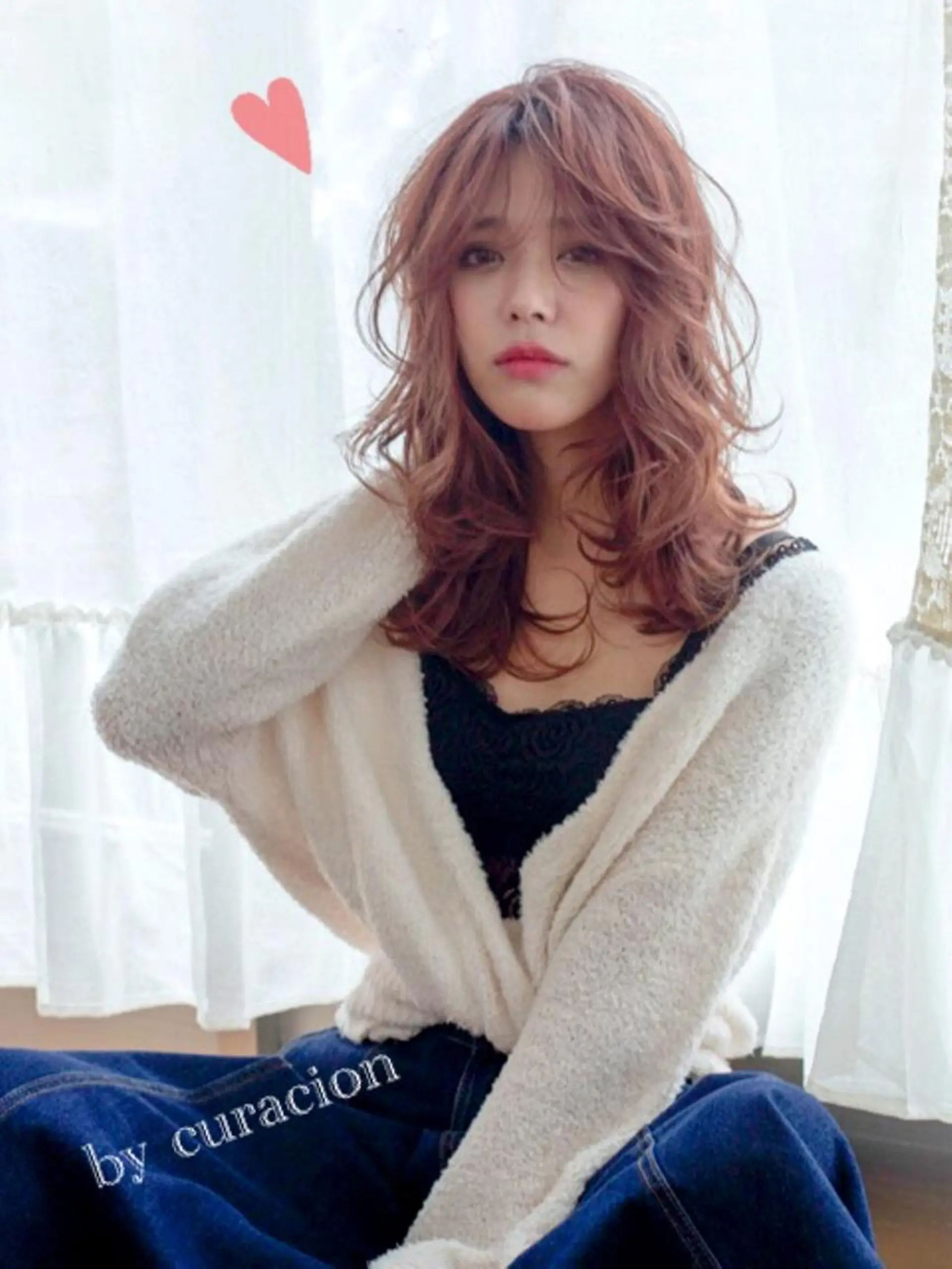 セミロング カット ヘアカラー トリートメント ＨＩ ROのヘアスタイル