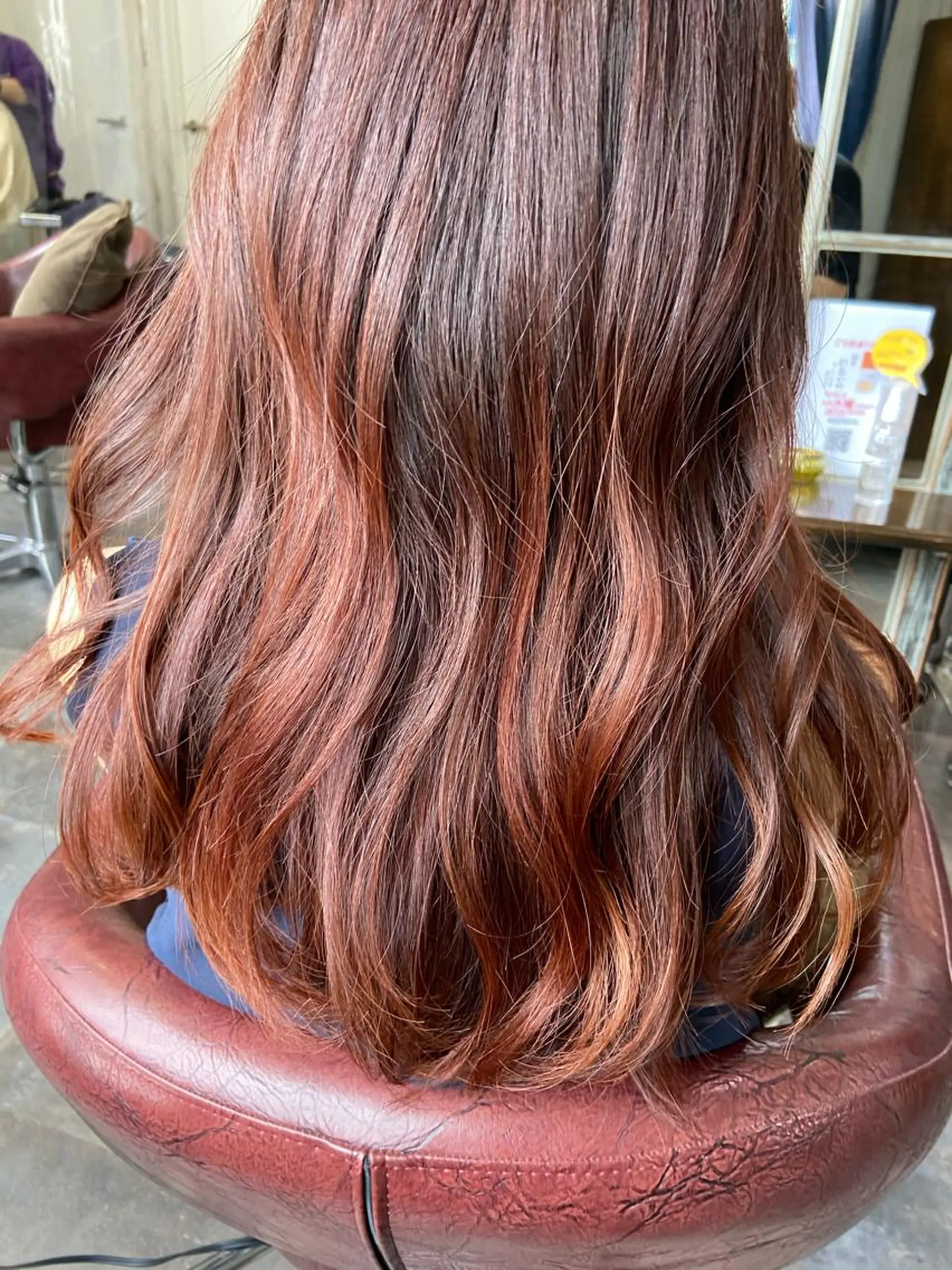 ロング カラー カットパーマ✂️ 小坂田玲亜のヘアスタイル