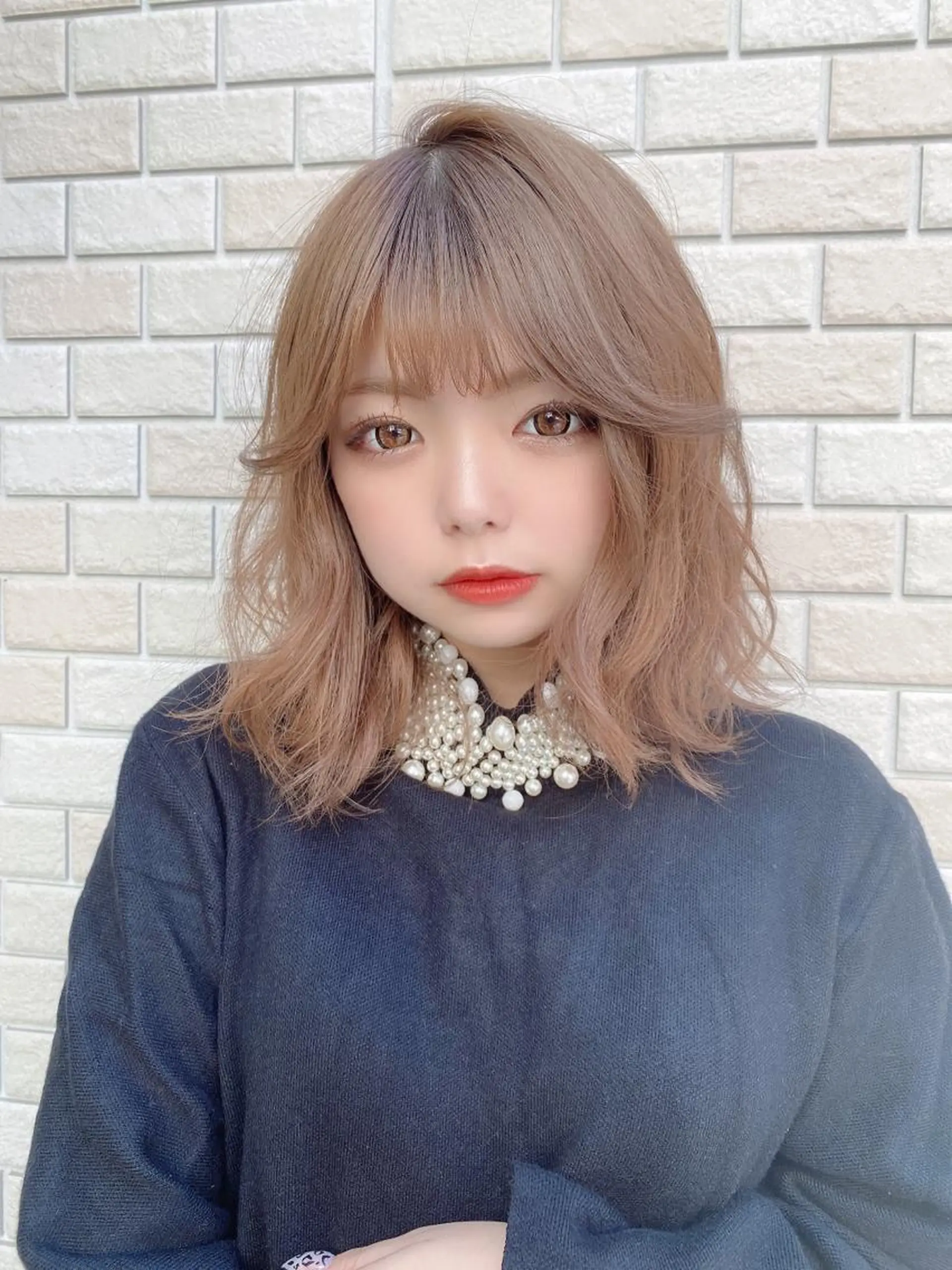 ミディアム カット ヘアカラー 代表山口ひな 髪質改善のプロのヘアスタイル