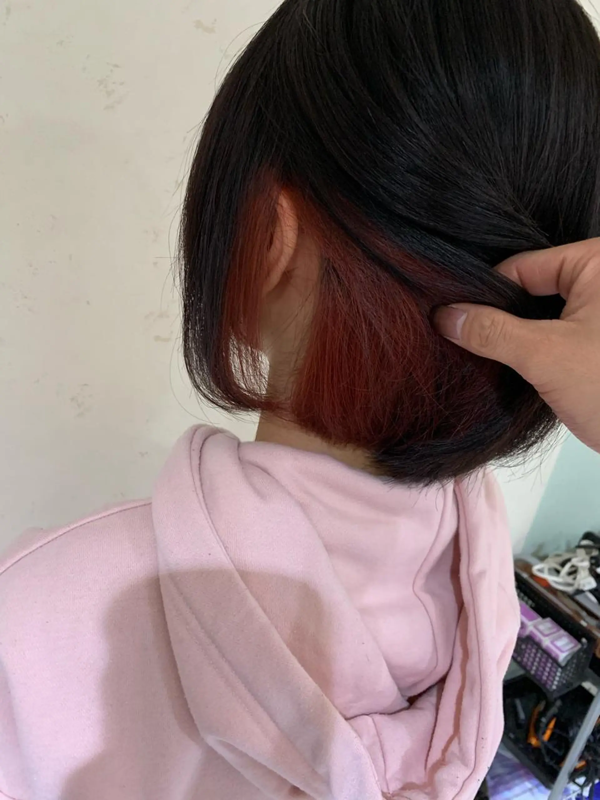 ミディアム カラー 小島嵩人 縮毛矯正 髪質改善のヘアスタイル