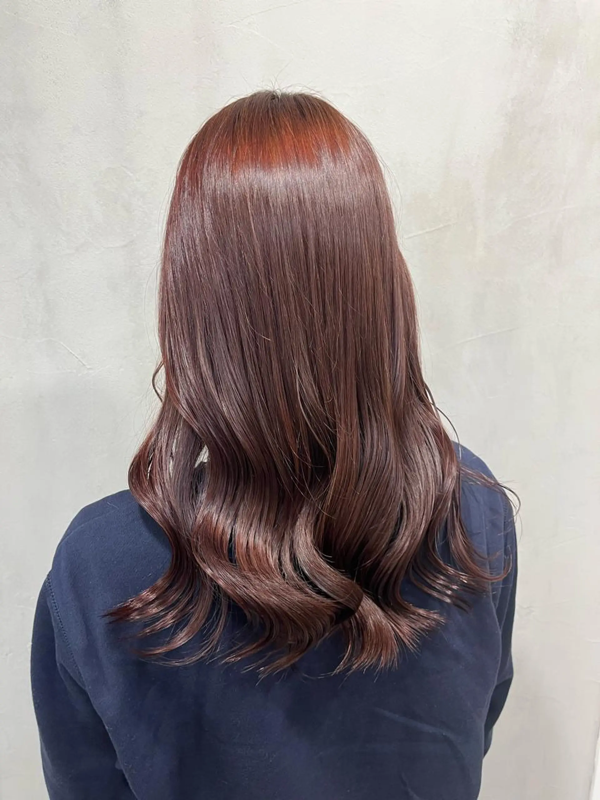 ロング カラー ブリーチ ボルドーカラー ブリーチなしカラー 🫧tomoka 透明感カラー🫧のヘアスタイル