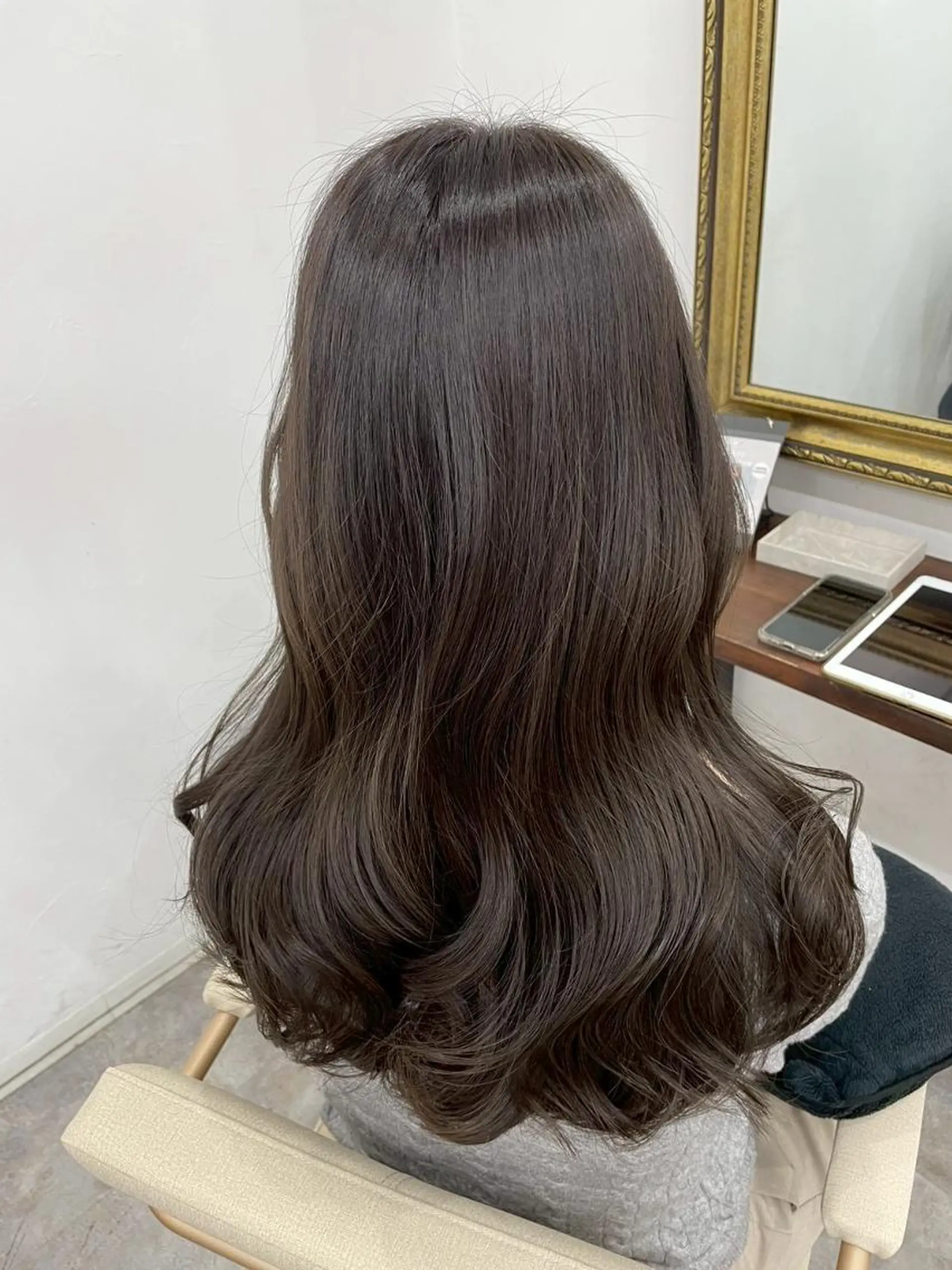 ロング カラー ショートボブ ボブ くびれヘア 顔周りカット ロング カット ヘアカラー トリートメント newi saLyu ネウィ　サリューのヘアスタイル