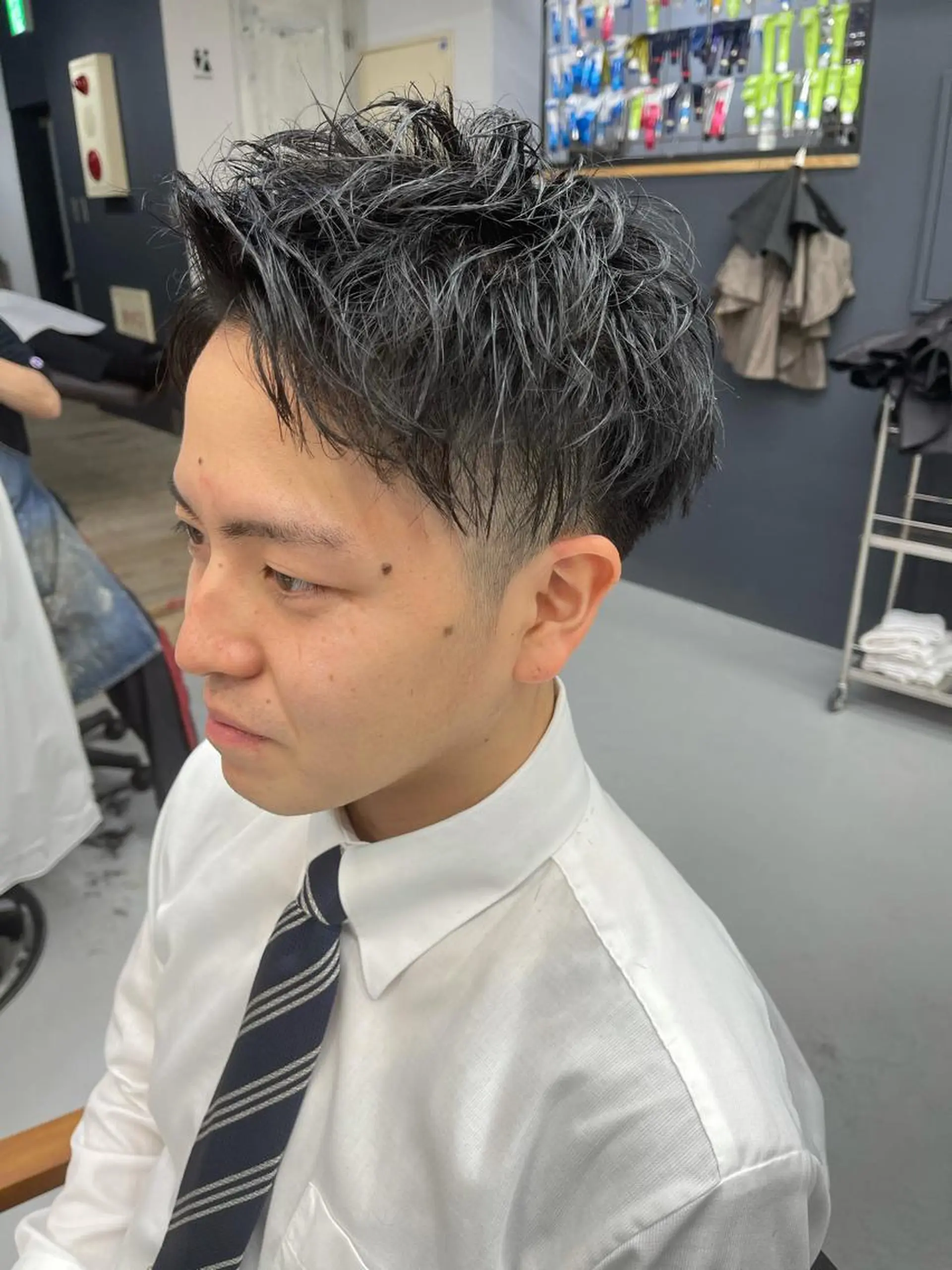 メンズ カット 森本裕/オーナー/ スパイラルパーマのヘアスタイル