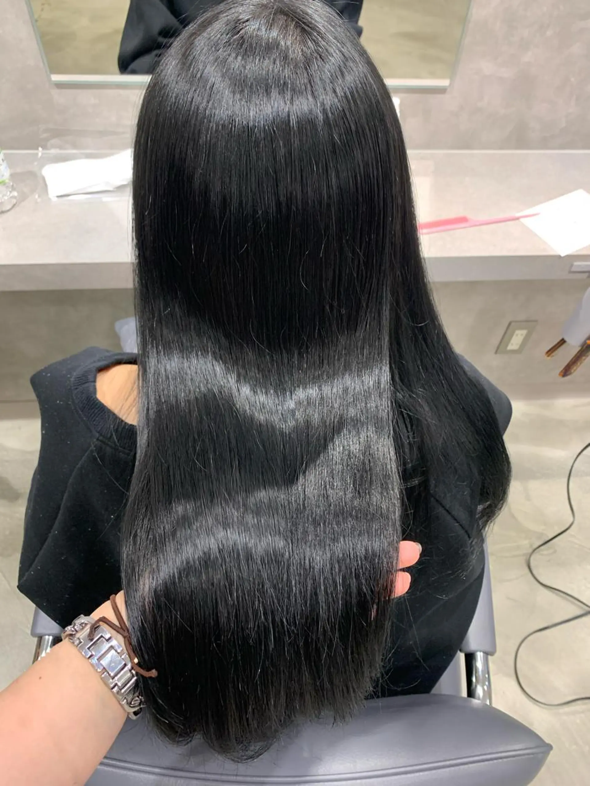 ロング カラー ヘアアレンジ ヘアカラー トリートメント 新宿♥ハッシュカット 暖色カラー♥Unaのヘアスタイル