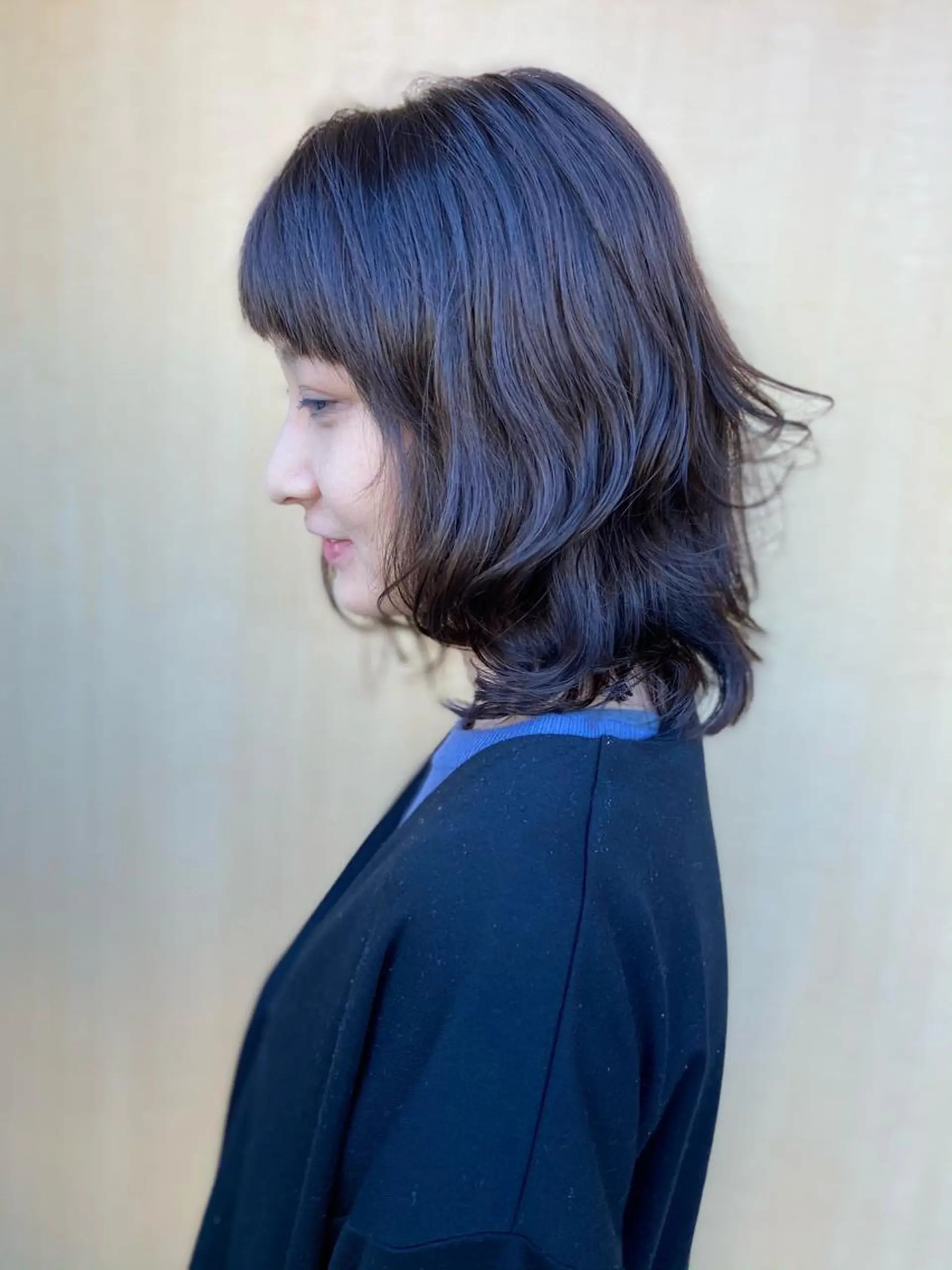 ミディアム カラー パーマ 浅野 浩之のヘアスタイル