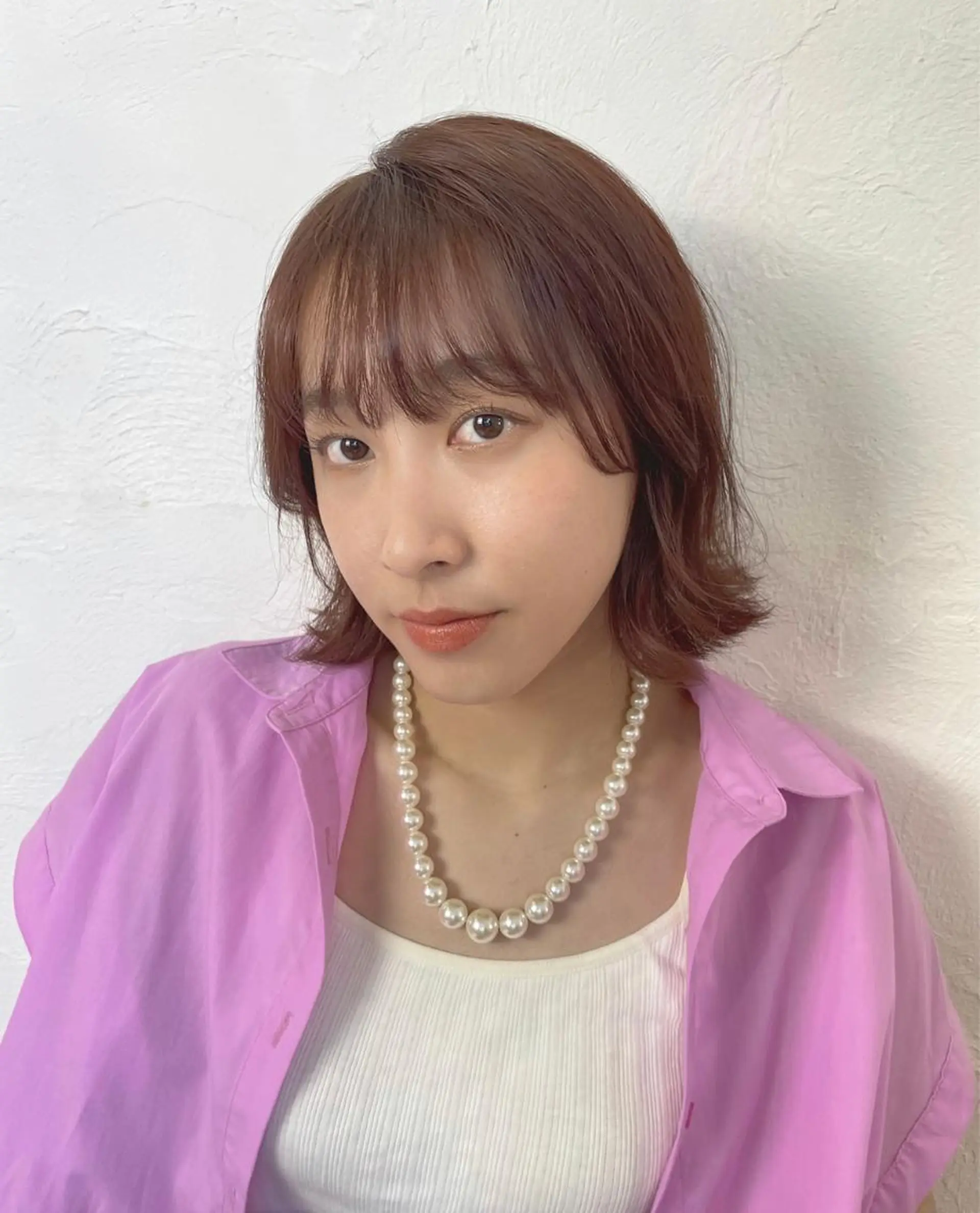 ミディアム カラー FELICE of hair 田口千尋のヘアスタイル