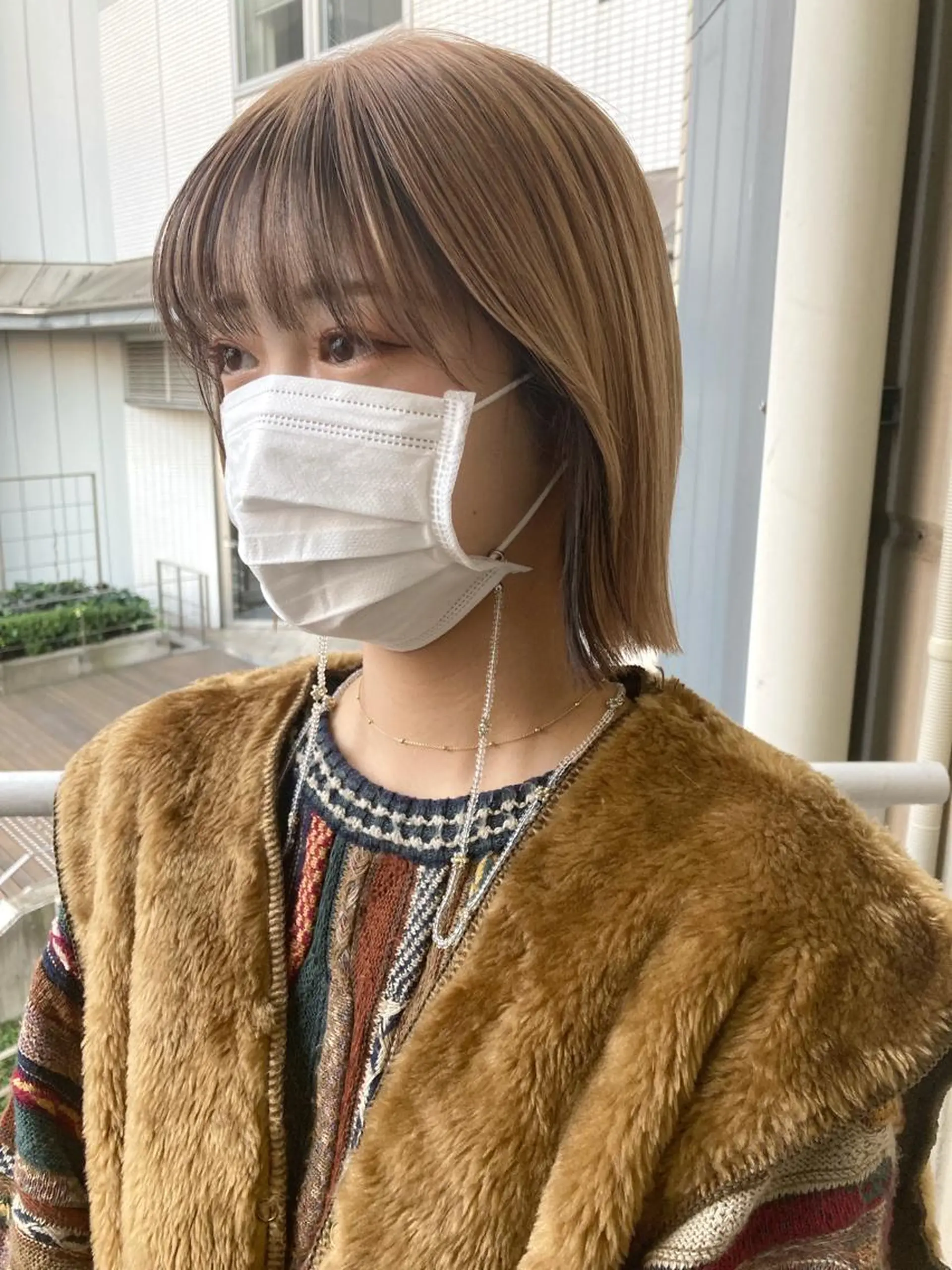 ショート ミストバング ボブ ヘアカラー カラーリスト菅野 竜矢🌈のヘアスタイル