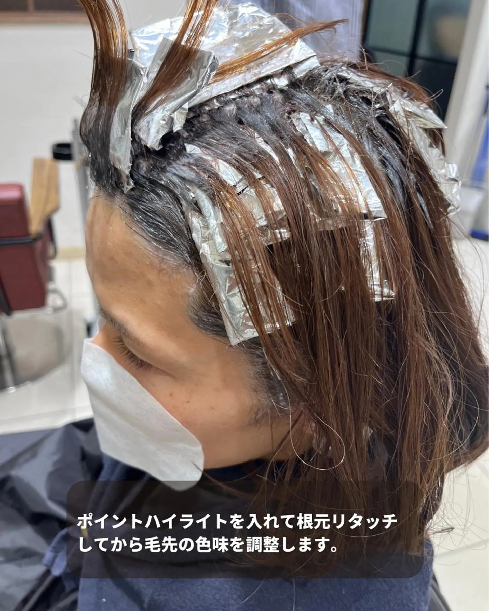 ミディアム カラー 長津 健一郎のヘアスタイル
