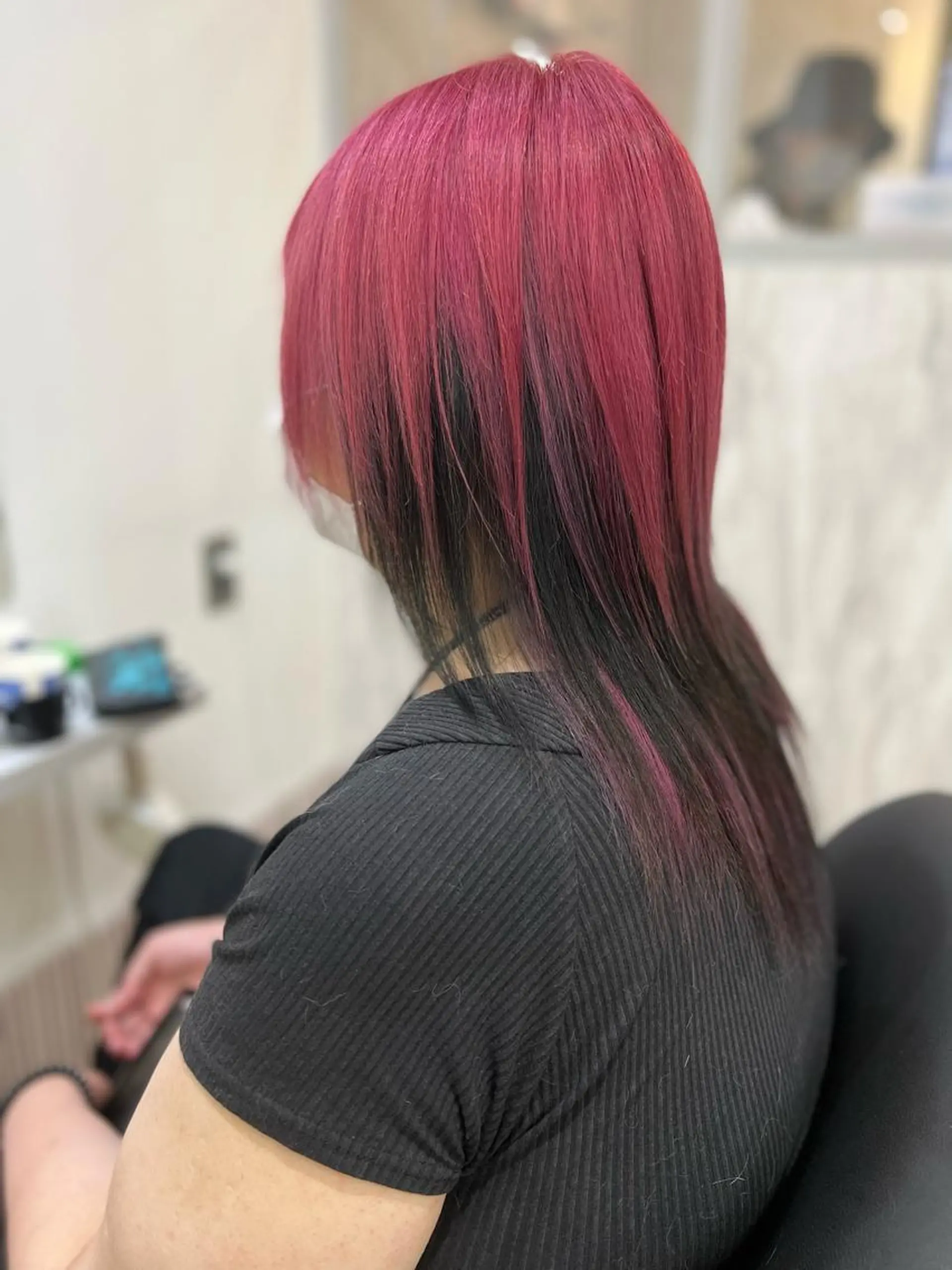 セミロング カラー 前髪カット無料🎉 髪質改善✨影山湧市のヘアスタイル