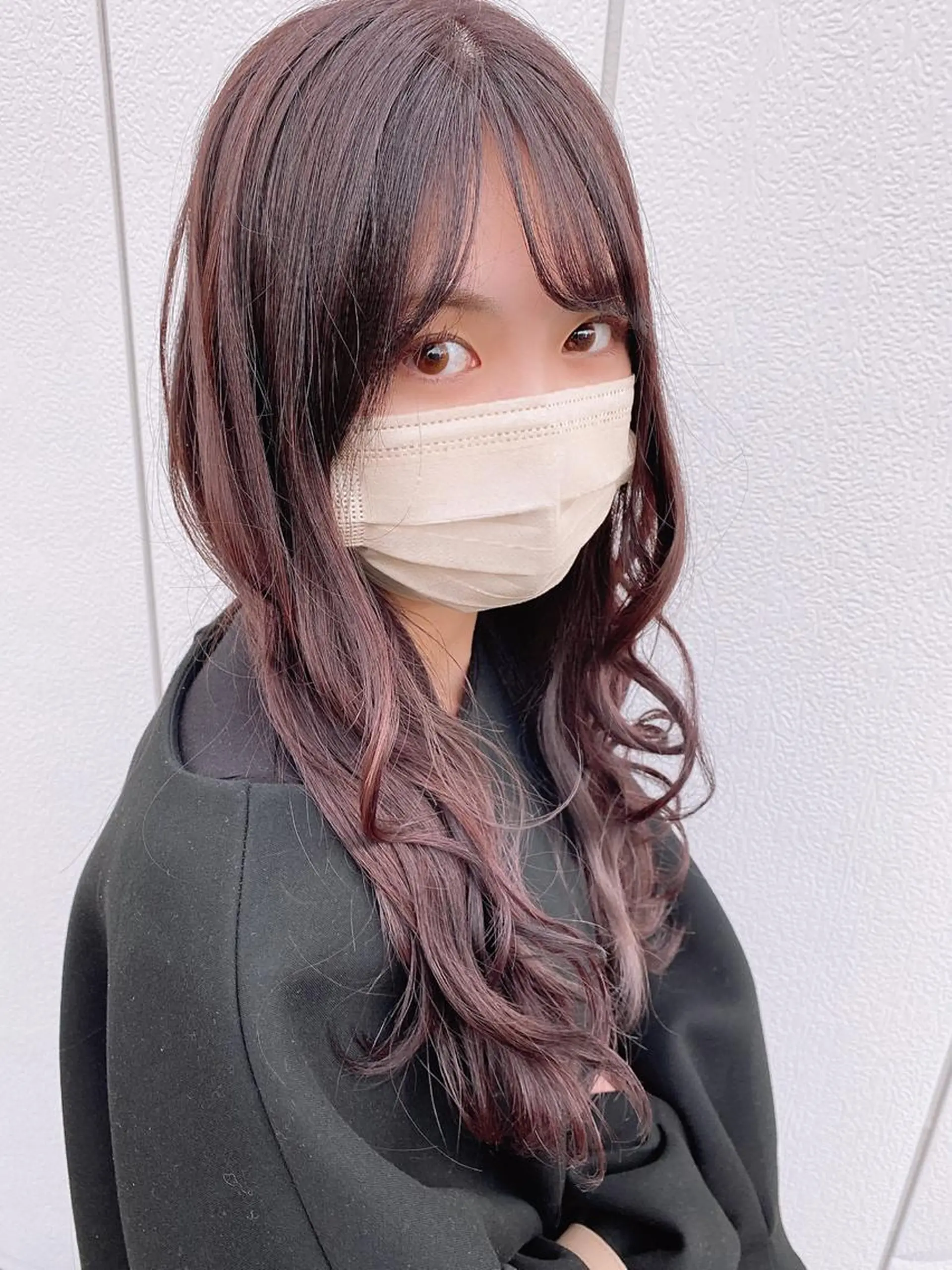 ロング カラー パーマ ヘアアレンジ ブラウンカラー ラベンダーカラー Spira藤崎宮所属・シールエクステ専門店 Spira藤崎宮のヘアスタイル