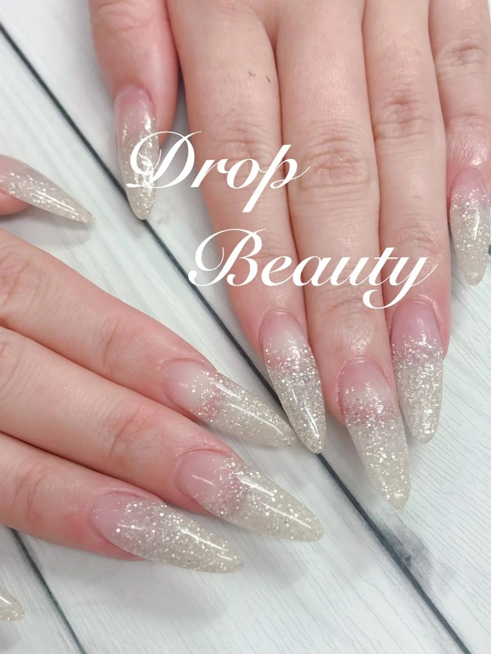 ネイル グラデーション ラメ(グリッター) ラメグラデーション スカルプネイル ネイリストアカデミー 田中のネイルデザイン