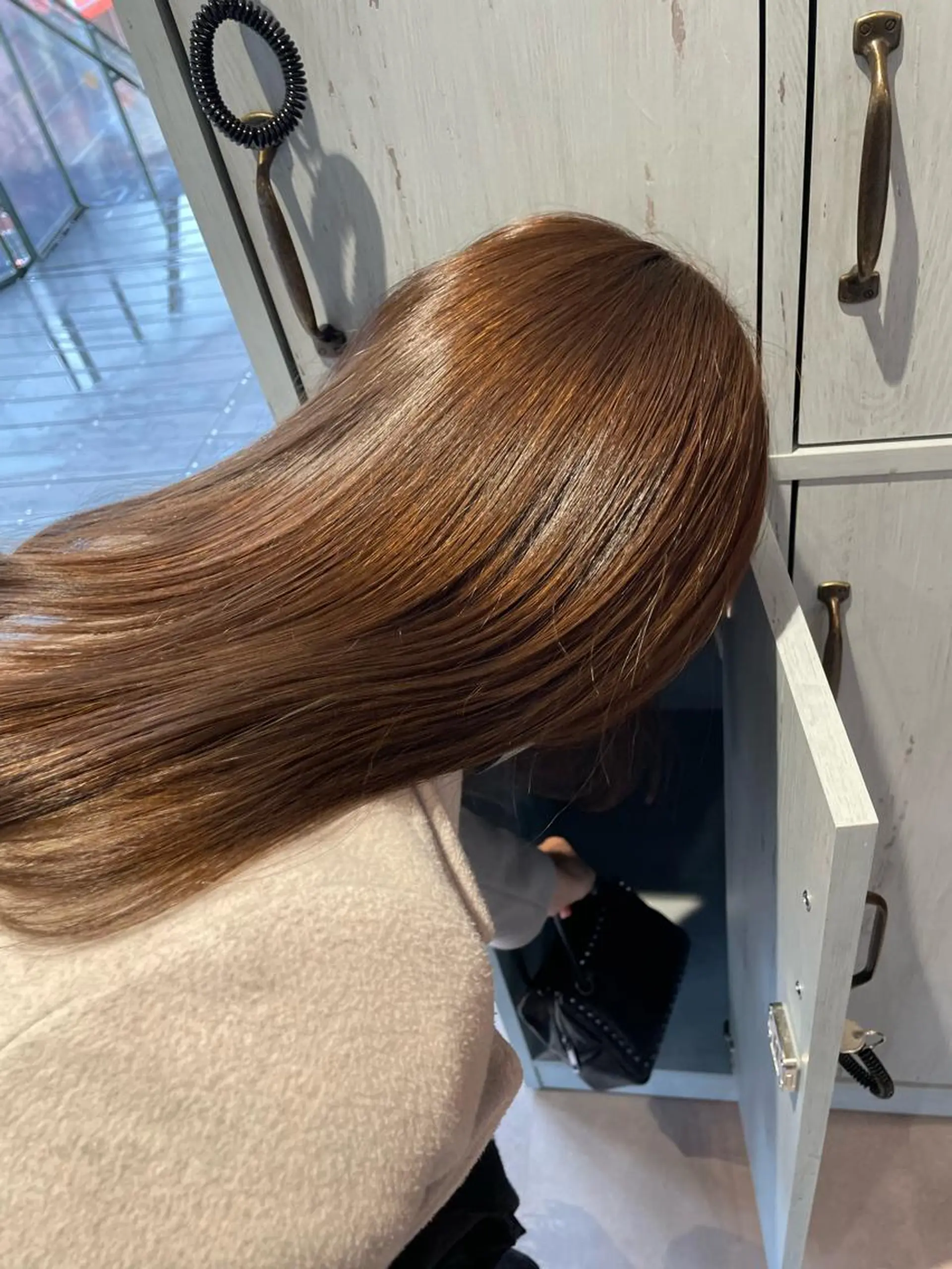 ロング カラー バレイヤージュ ベージュカラー ブリーチ ブロンド デザインカラー 韓国風/オシャレ /縮毛矯正/滝口琴未のヘアスタイル