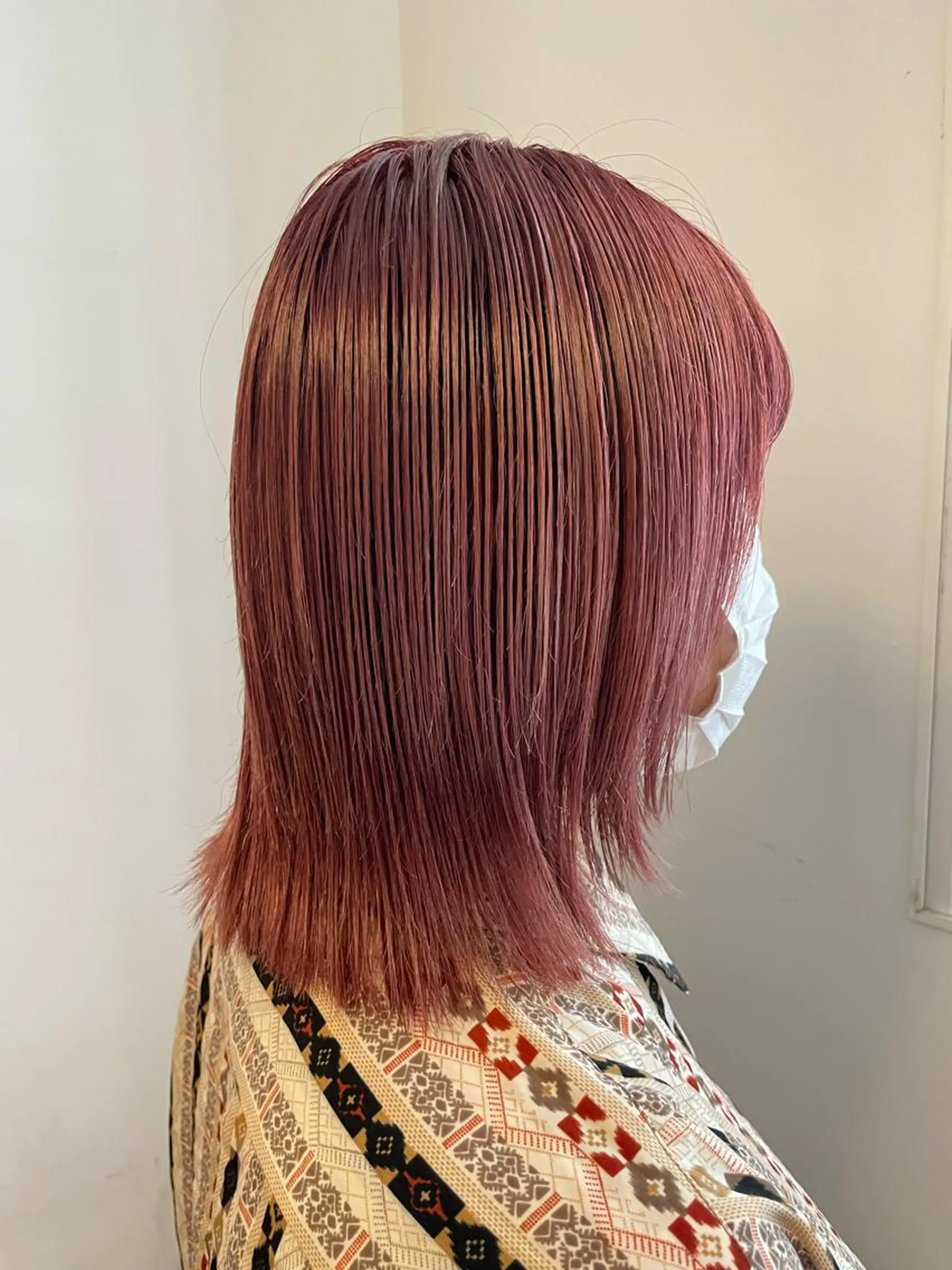 カラー ブリーチ ケアブリーチ ピンクカラー Sherry/R 三川町　木村祐里奈のヘアスタイル