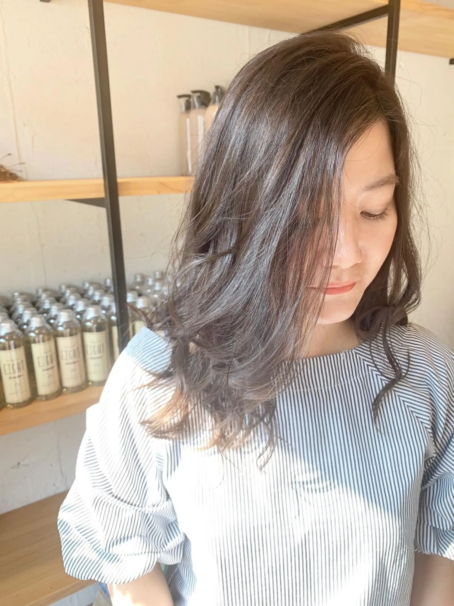 ロング カラー グレージュ イルミナカラー レイヤー/大人メンズ パーマ🌀 平島拓也のヘアスタイル