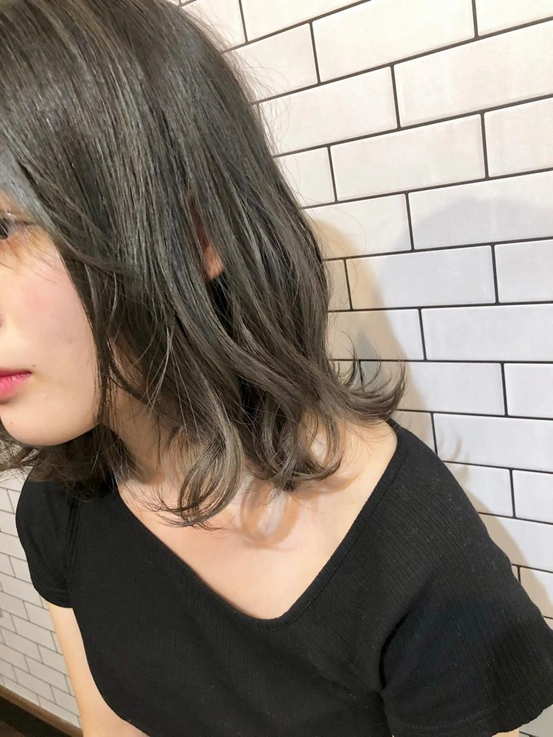ミディアム カラー THREE 関根大のヘアスタイル