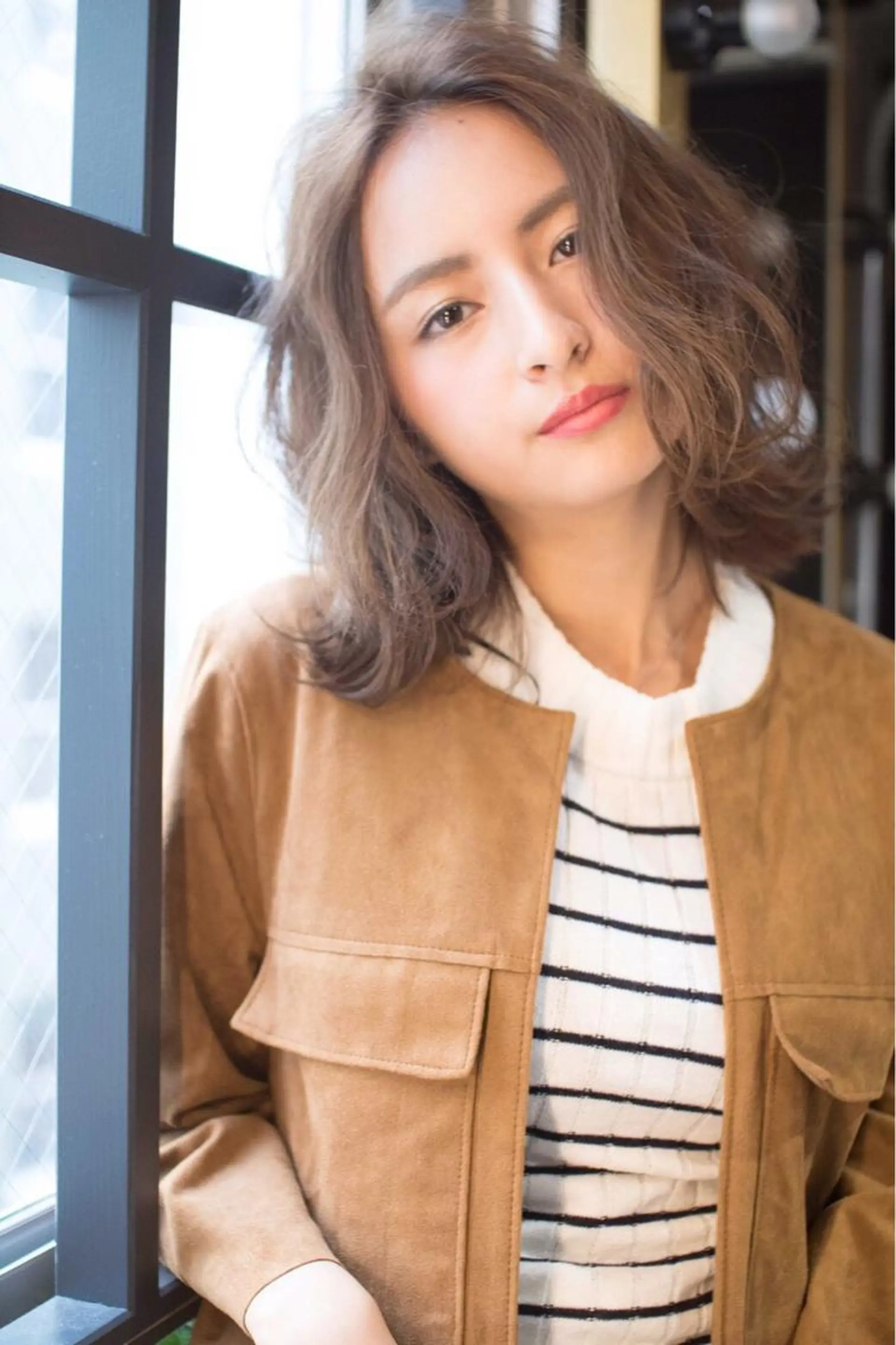 ミディアム カット ヘアカラー トリートメント 🌟モテ髪ショート 🌟店長　津賀涼のヘアスタイル