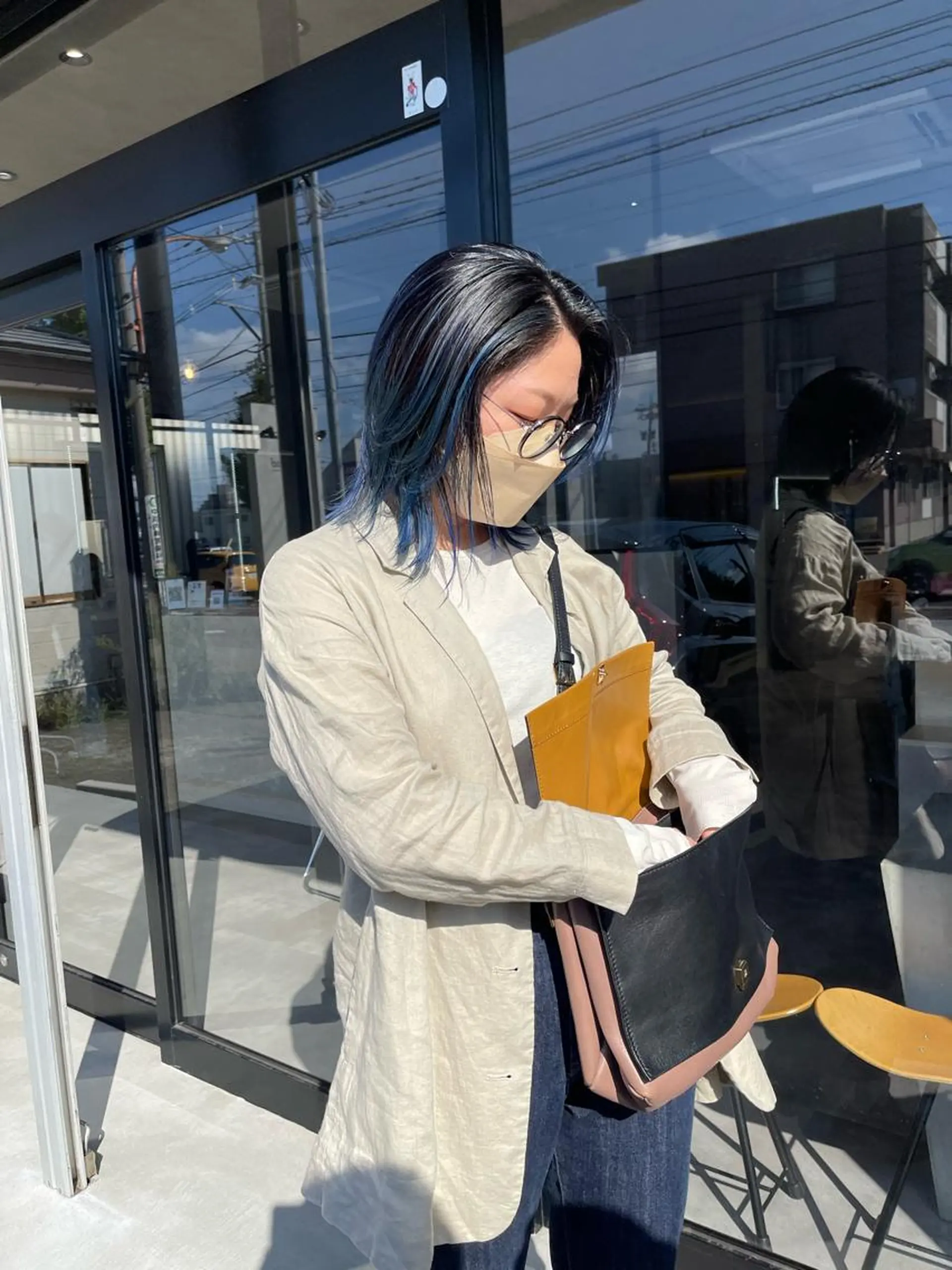 ミディアム カラー カット ヘアカラー トリートメント 一ノ瀬 暁のヘアスタイル