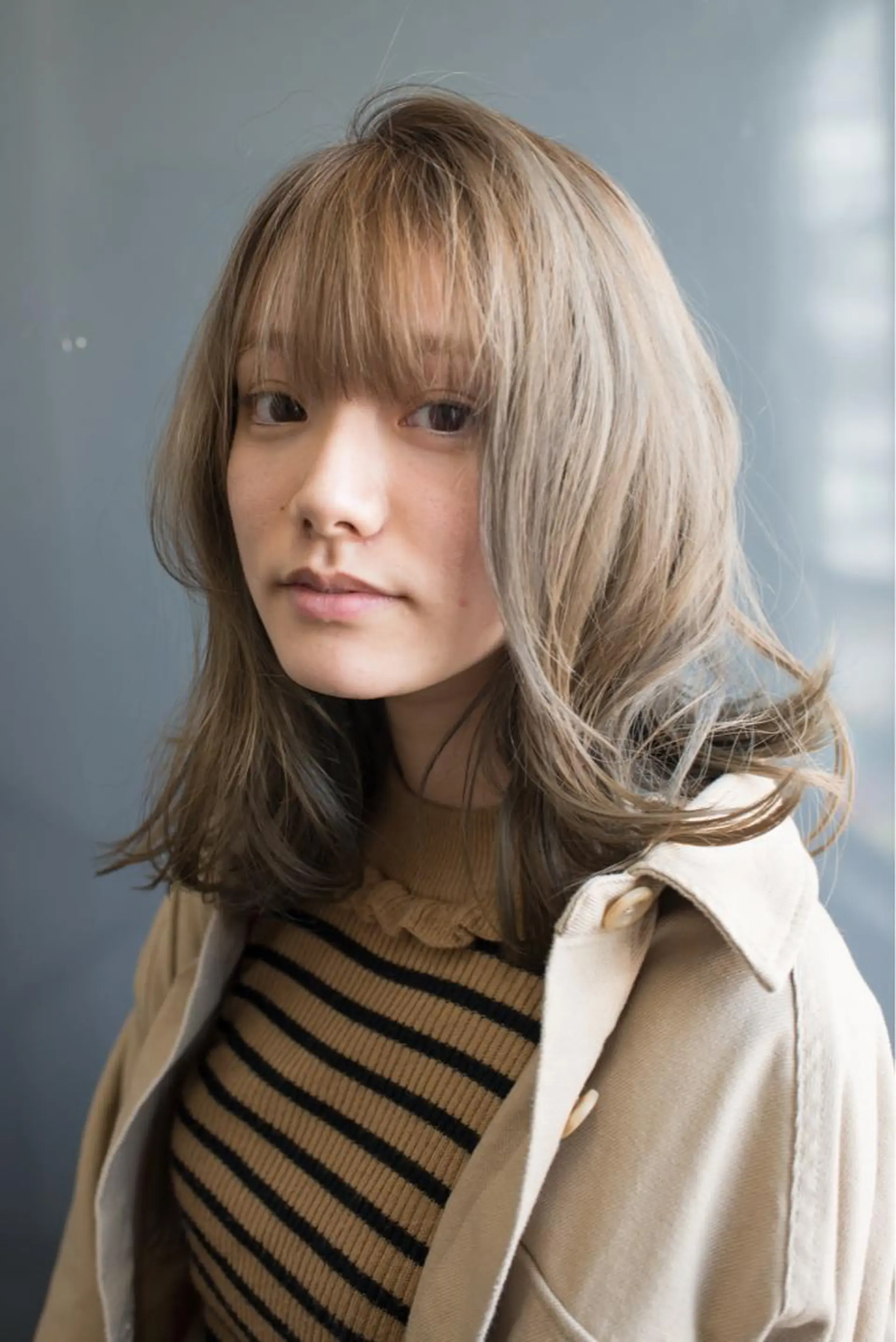 ミディアム カラー カット ヘアカラー 千葉 慎也のヘアスタイル