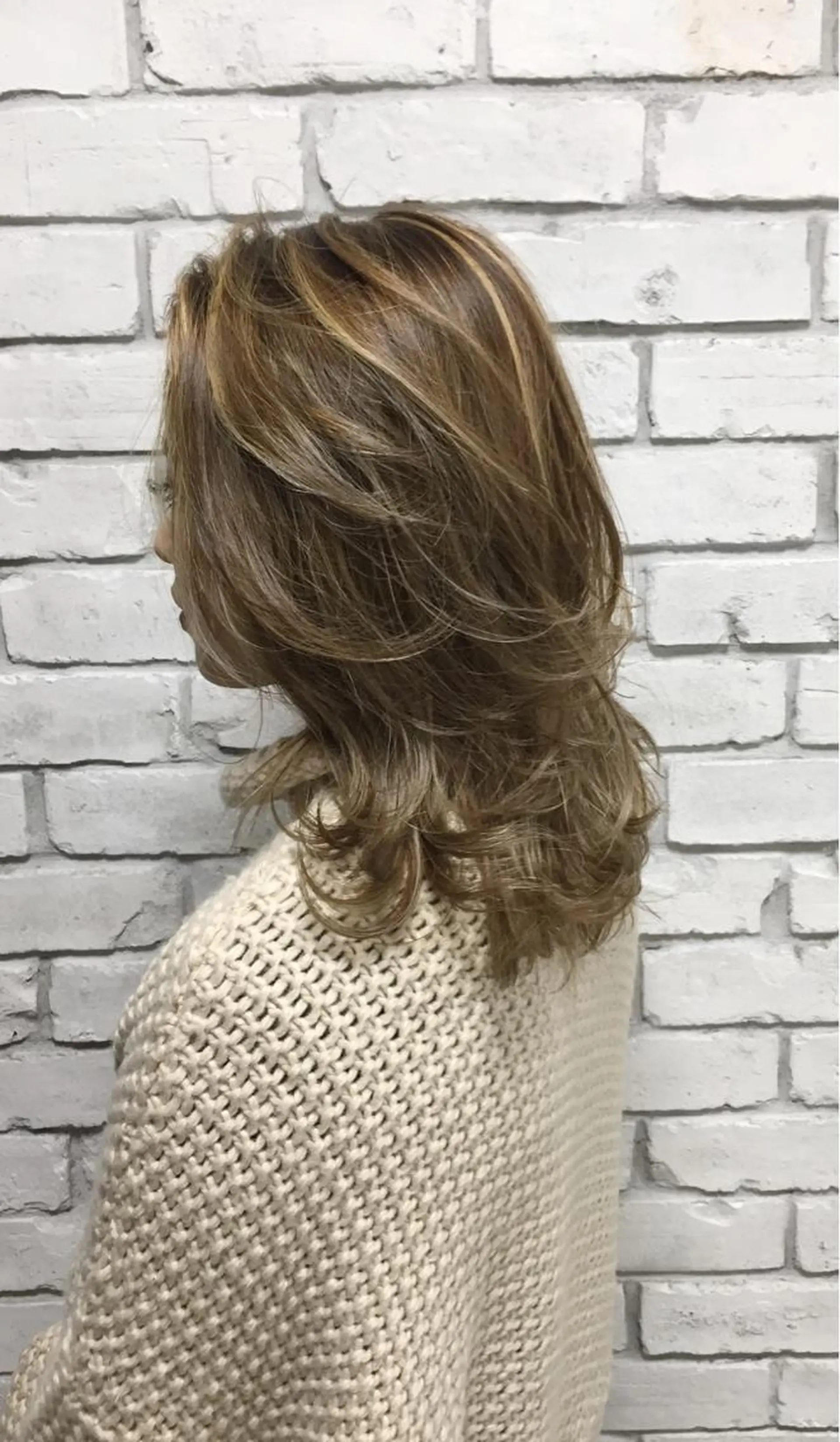 セミロング カラー カット 縮毛矯正 トリートメント ヘアセット カラー特化サロン大阪 ルービック江坂/新城のヘアスタイル