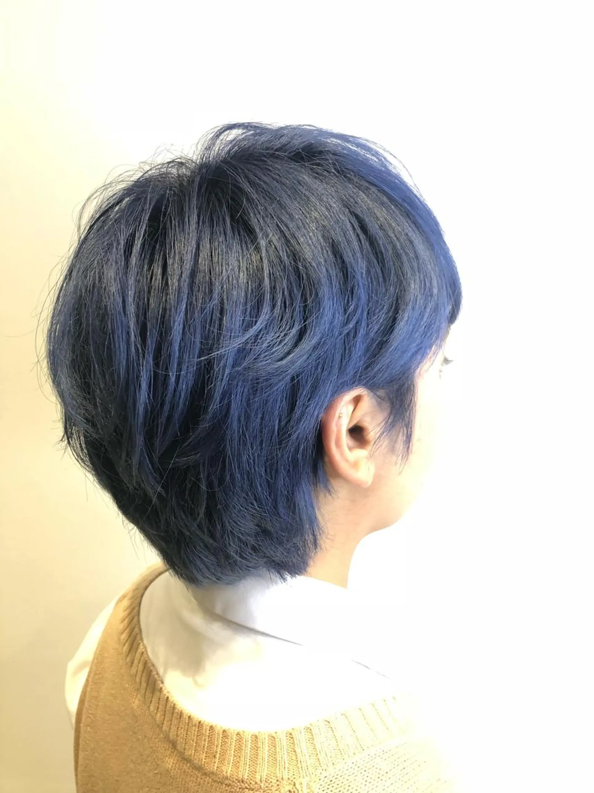 ショート カラー ヘアアレンジ アッシュ ブルーカラー ブルーアッシュ メンズパーマ特化/ メッシュ/薫/店長のヘアスタイル