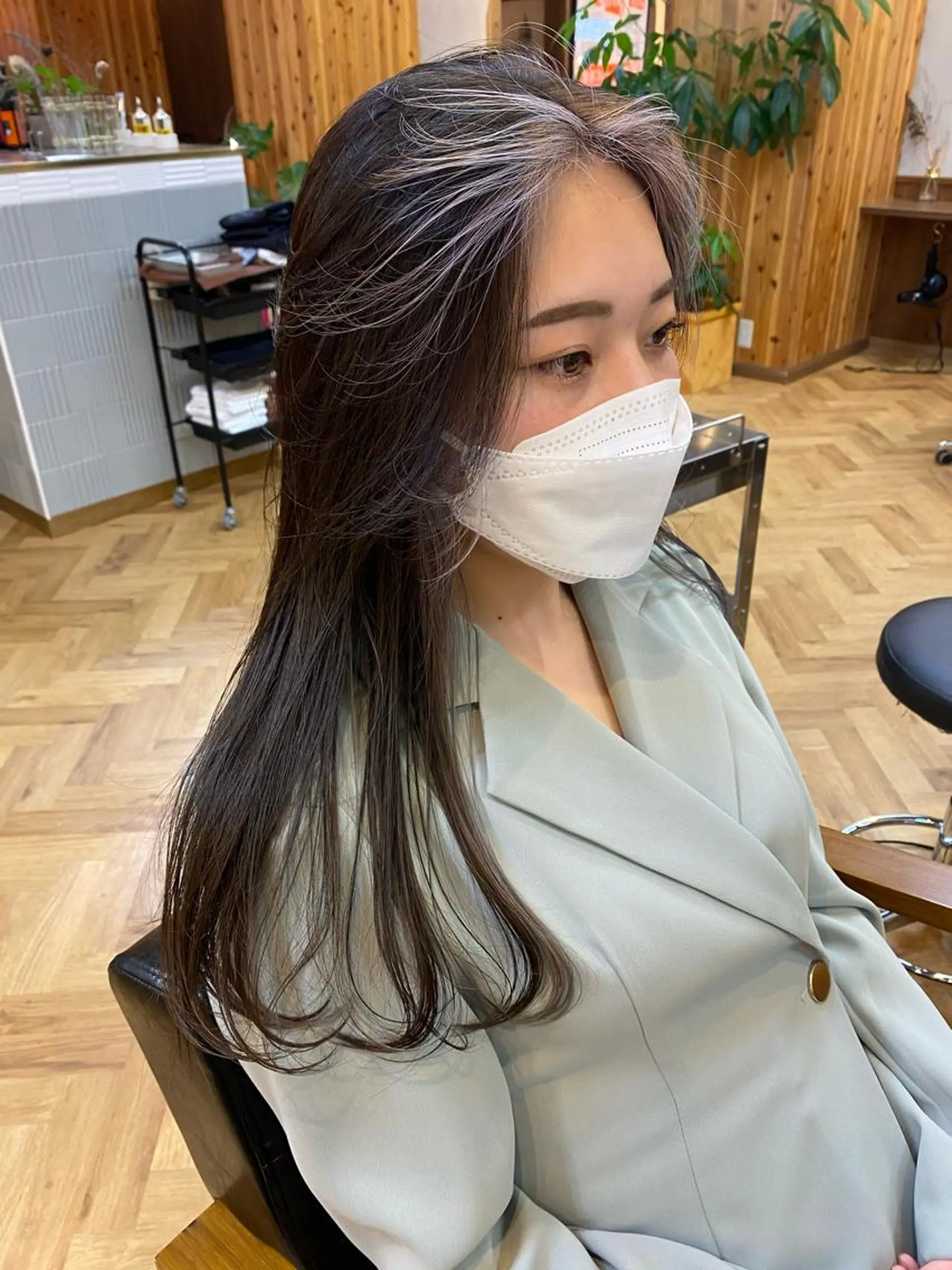 ロング デザインカラー/ボブ ブリーチカラー/ユリのヘアスタイル