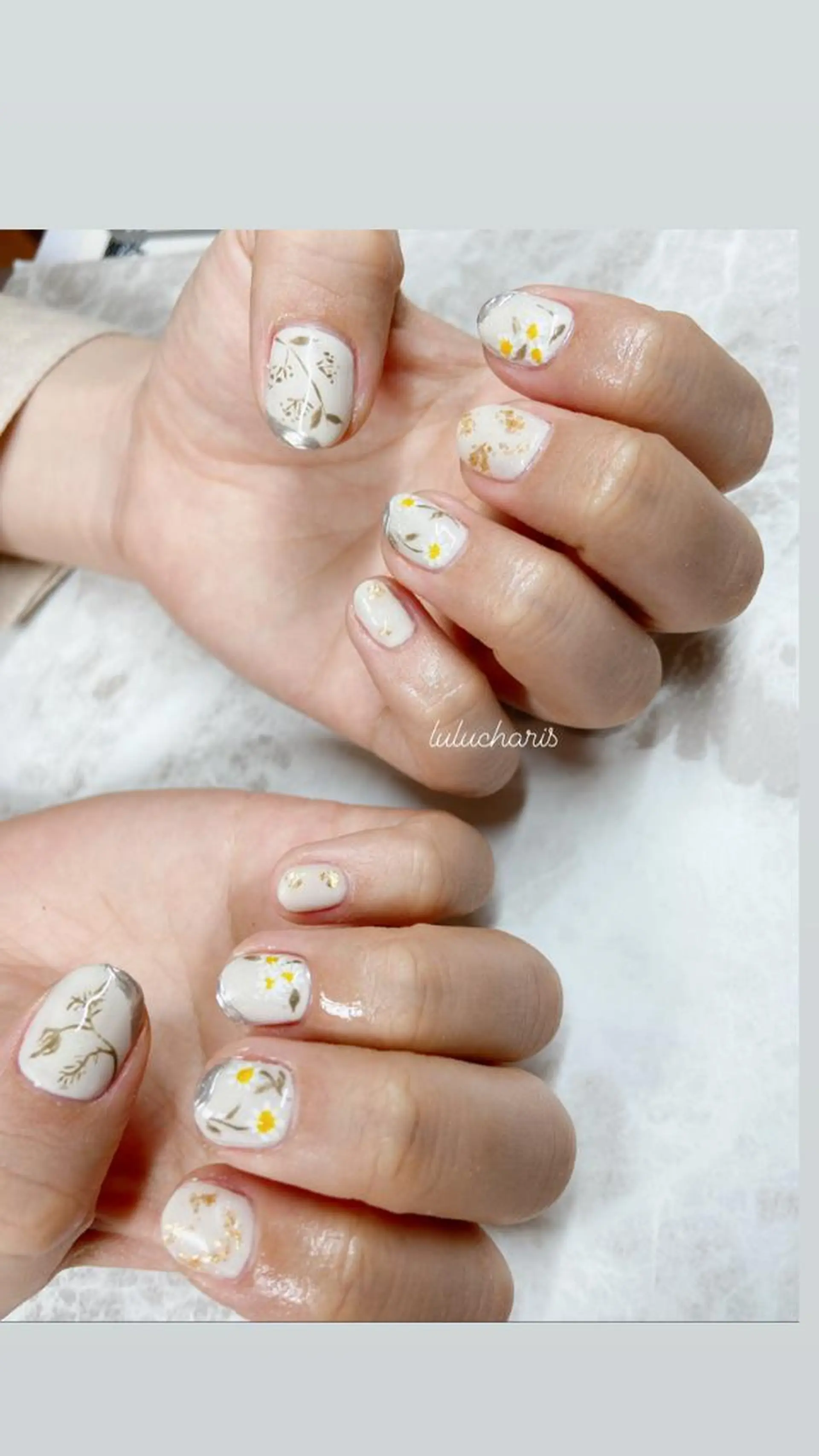 ネイル 持ち込み 春ネイル lulucharis nailのネイルデザイン