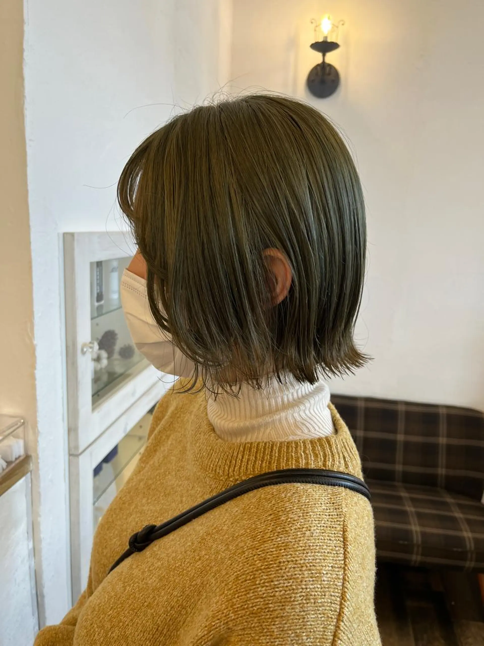 ミディアム カラー ブリーチ ケアブリーチ 透明感カラー オリーブカラー オレンジ 伊藤ゆかり/髪質改善 /透明感カラーのヘアスタイル