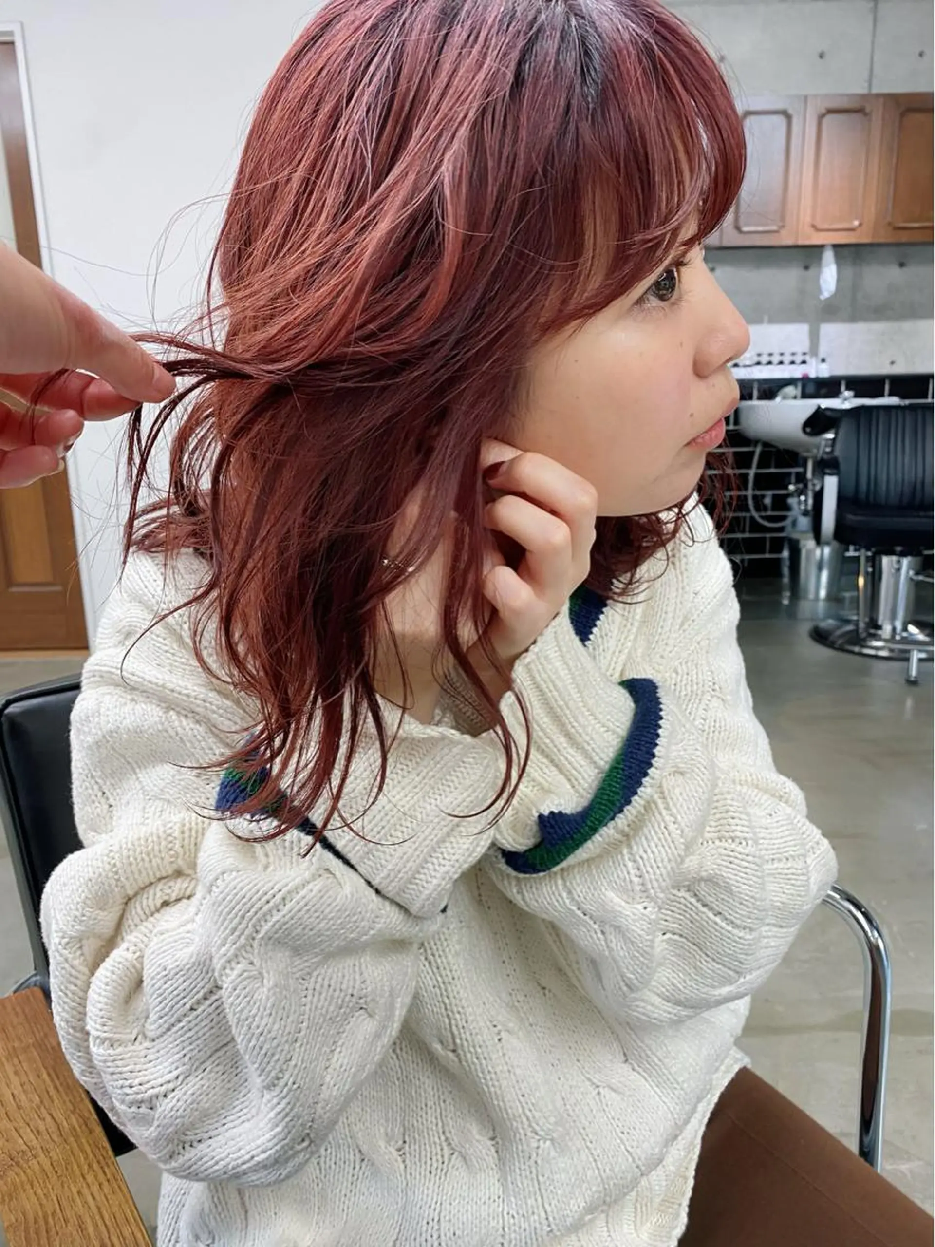 ミディアム カラー ヘアアレンジ ヘアカラー son hair HIROEのヘアスタイル