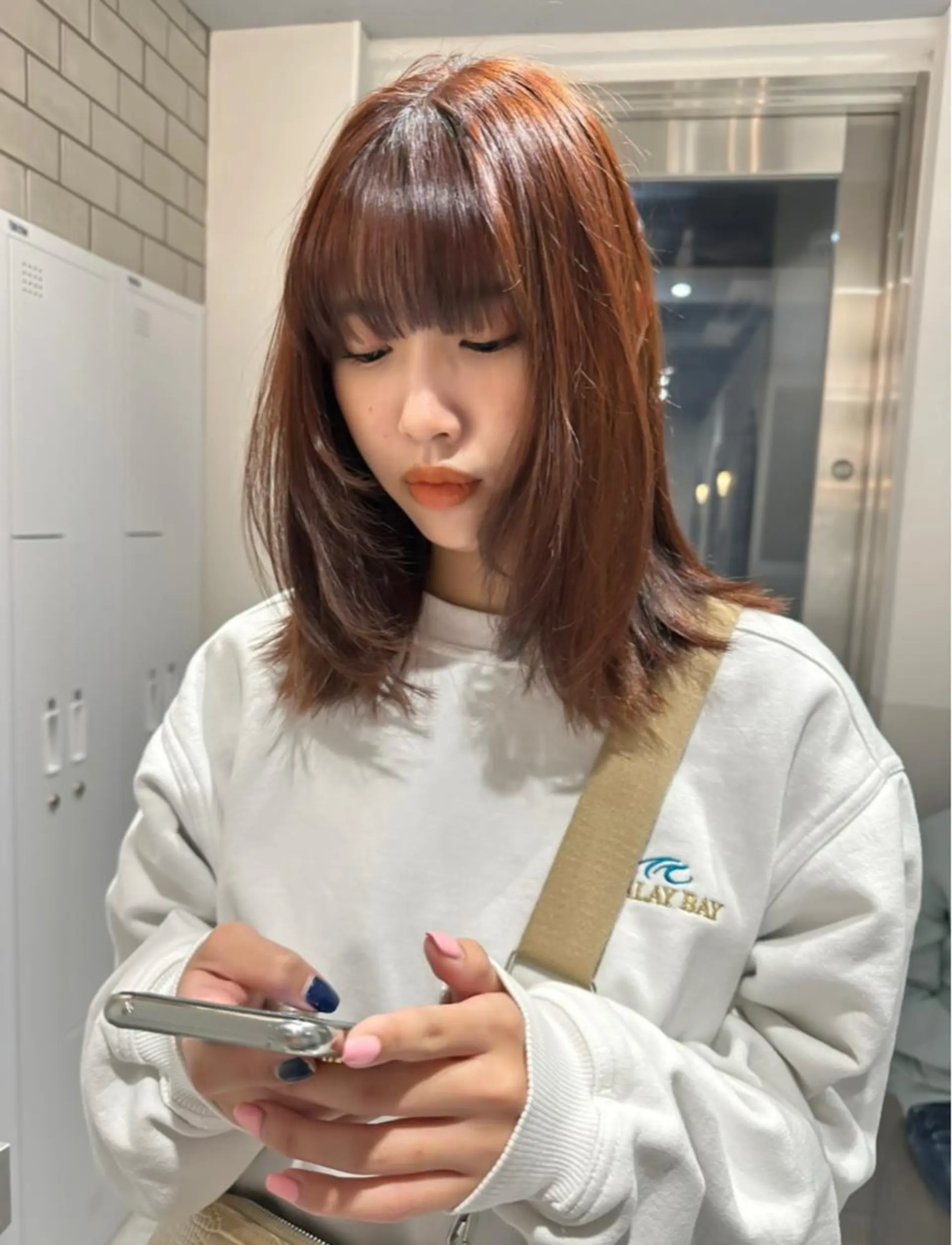 セミロング ヘアカラー トリートメント ୨୧柔らかいカラー nozomi ୨୧のヘアスタイル