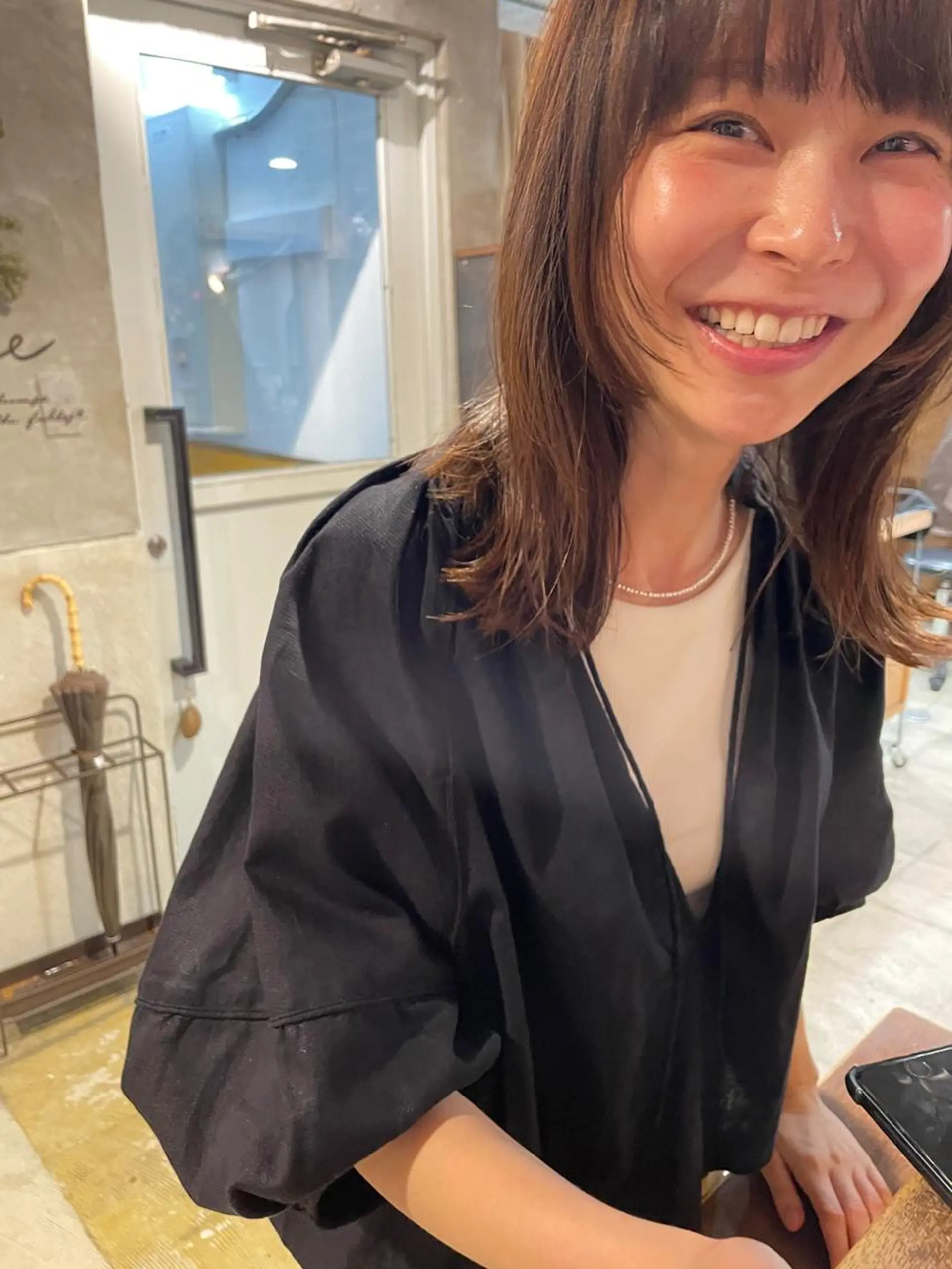 セミロング カット ヘアカラー トリートメント さの あやねのヘアスタイル