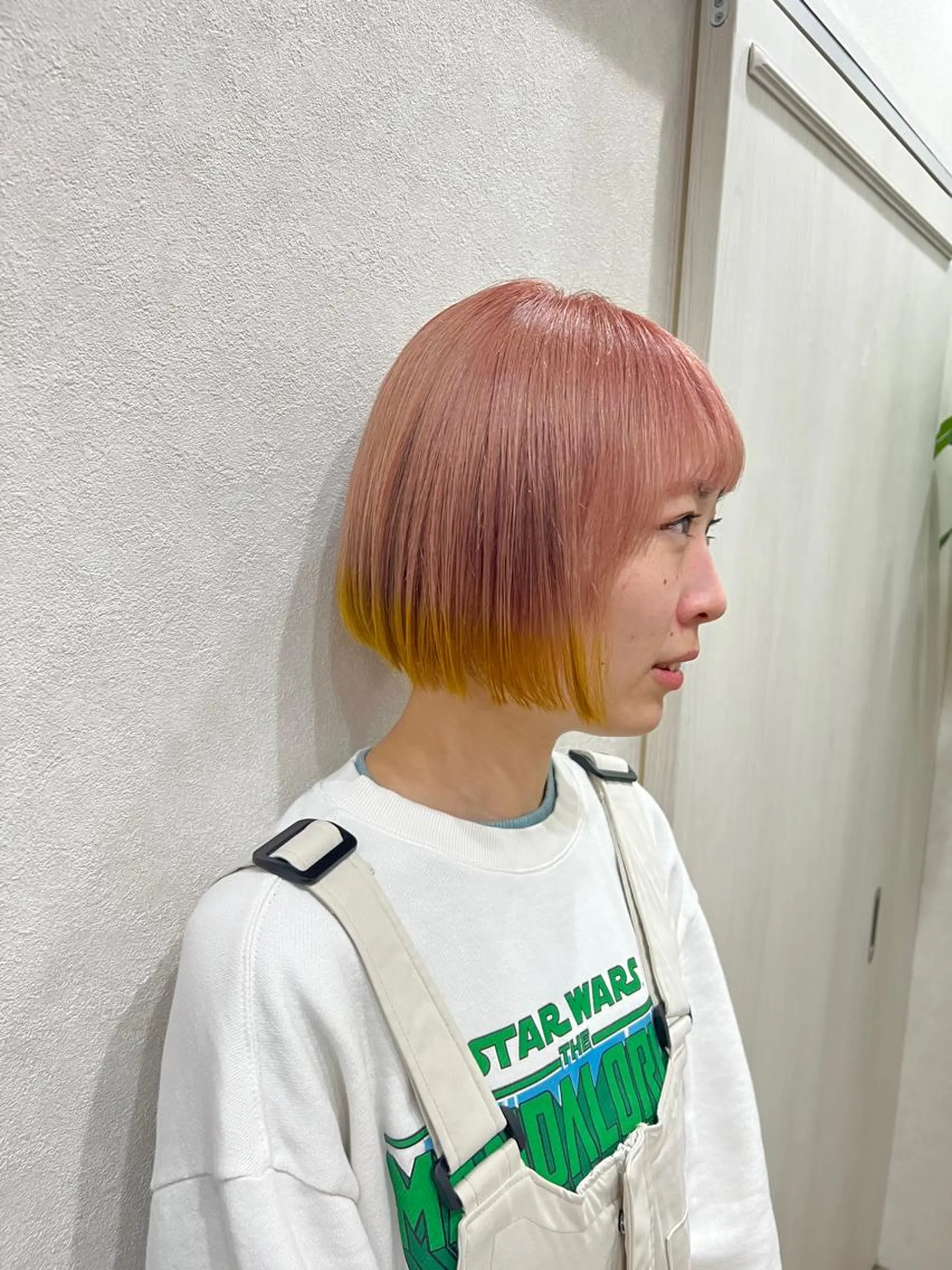 ショート カラー ピンクカラー イエローカラー ボブ ヘアカラー トリートメント 🍇おぐら めぐみ🍇のヘアスタイル
