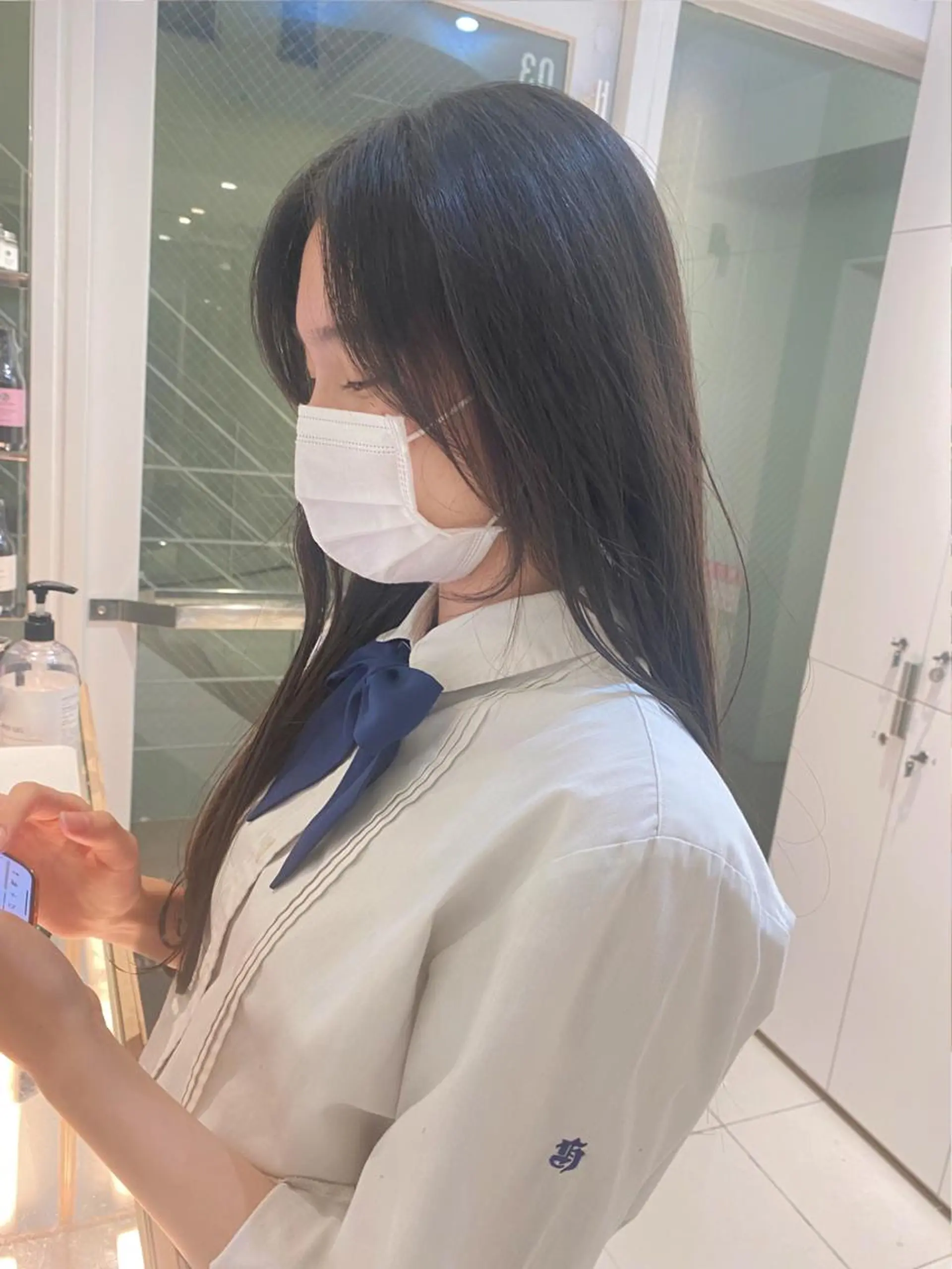 ロング カラー ヘアアレンジ 顔周りカット 赤み消しグレージュ 🫒ｒｅｏｎのヘアスタイル