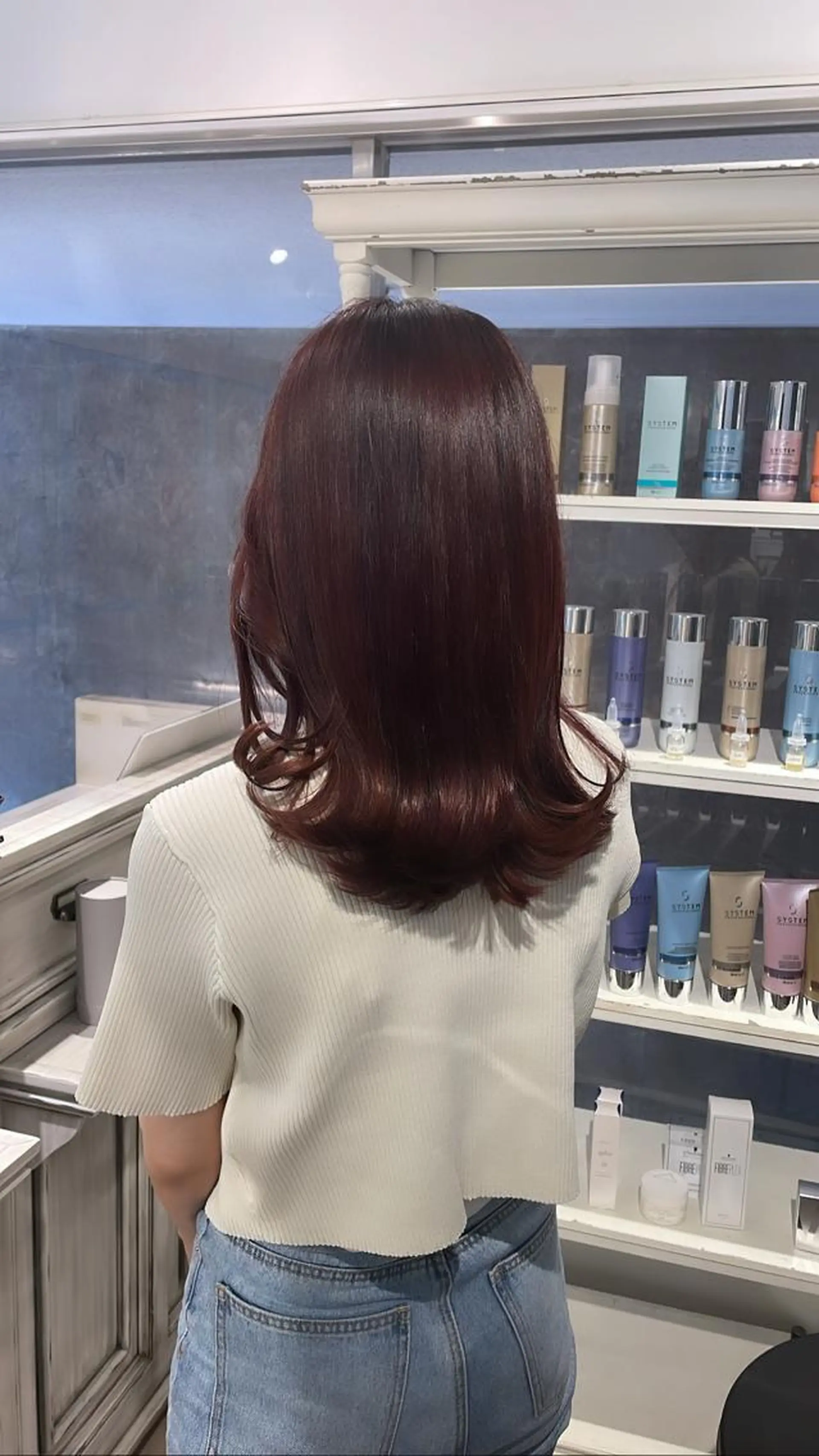 ミディアム カラー ピンクカラー CreBiA🎀 ayaのマツエク・マツパデザイン