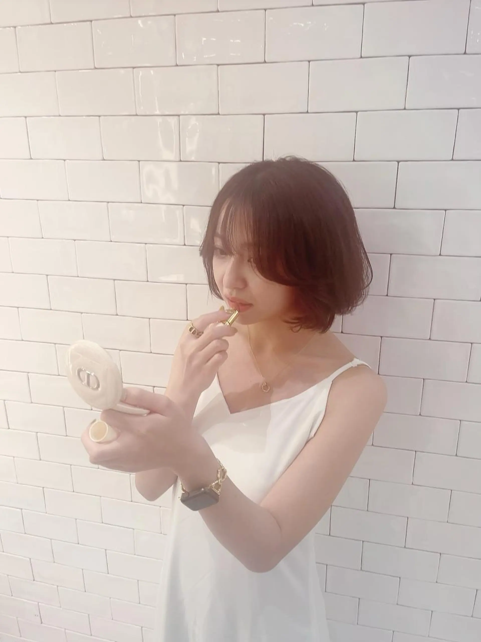 ショート カラー カット ヘアカラー トリートメント &chaLme   心斎橋所属・emi/髪質改善/ 韓国風/艶カラーのヘアスタイル