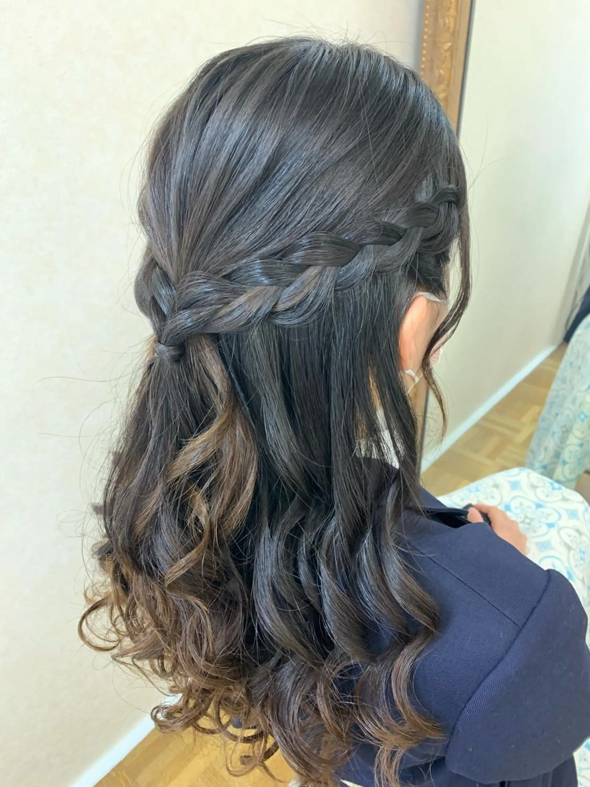 ヘアアレンジ ハーフアップ 卒業式のヘアスタイル ヘアセット RICO /ヘアセット・まつげのマツエク・マツパデザイン