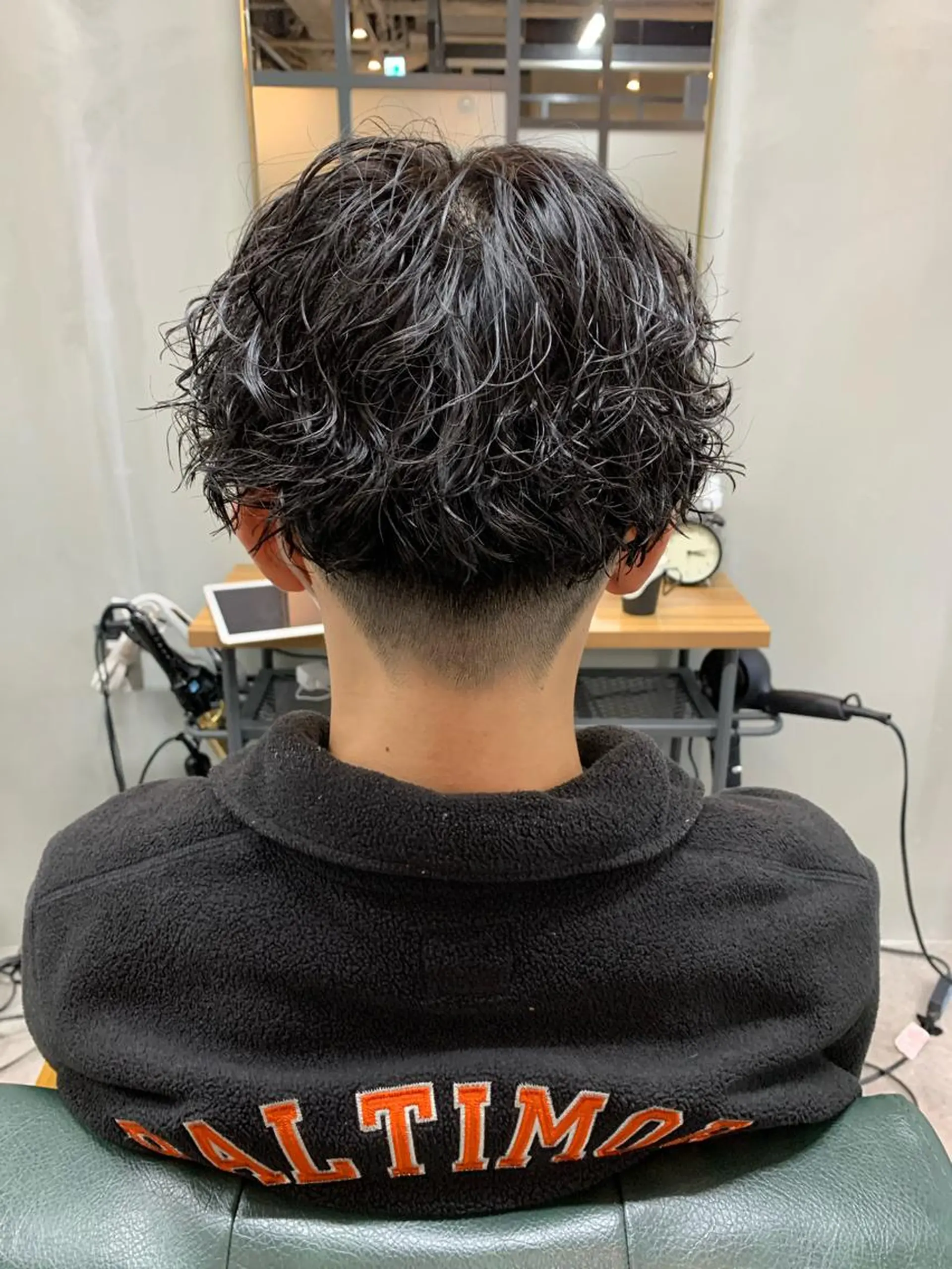 ショート パーマ メンズ カット パーマ 【S.BROOM】 店長　西川徹のヘアスタイル