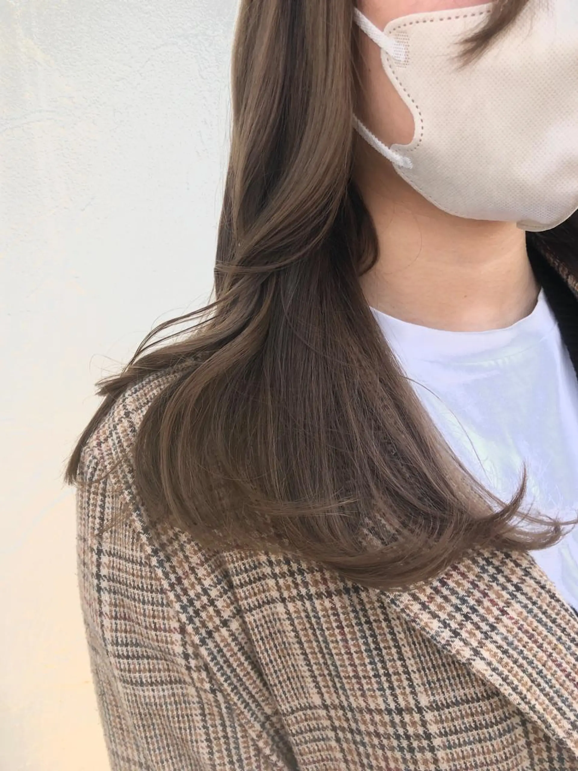 セミロング カラー パーマ ヘアアレンジ グレージュ 顔まわりレイヤー 顔周りカット レイヤーカット カット ヘアカラー トリートメント ヘッドスパ 【ツヤ髪美容師】 ツダケイスケのヘアスタイル