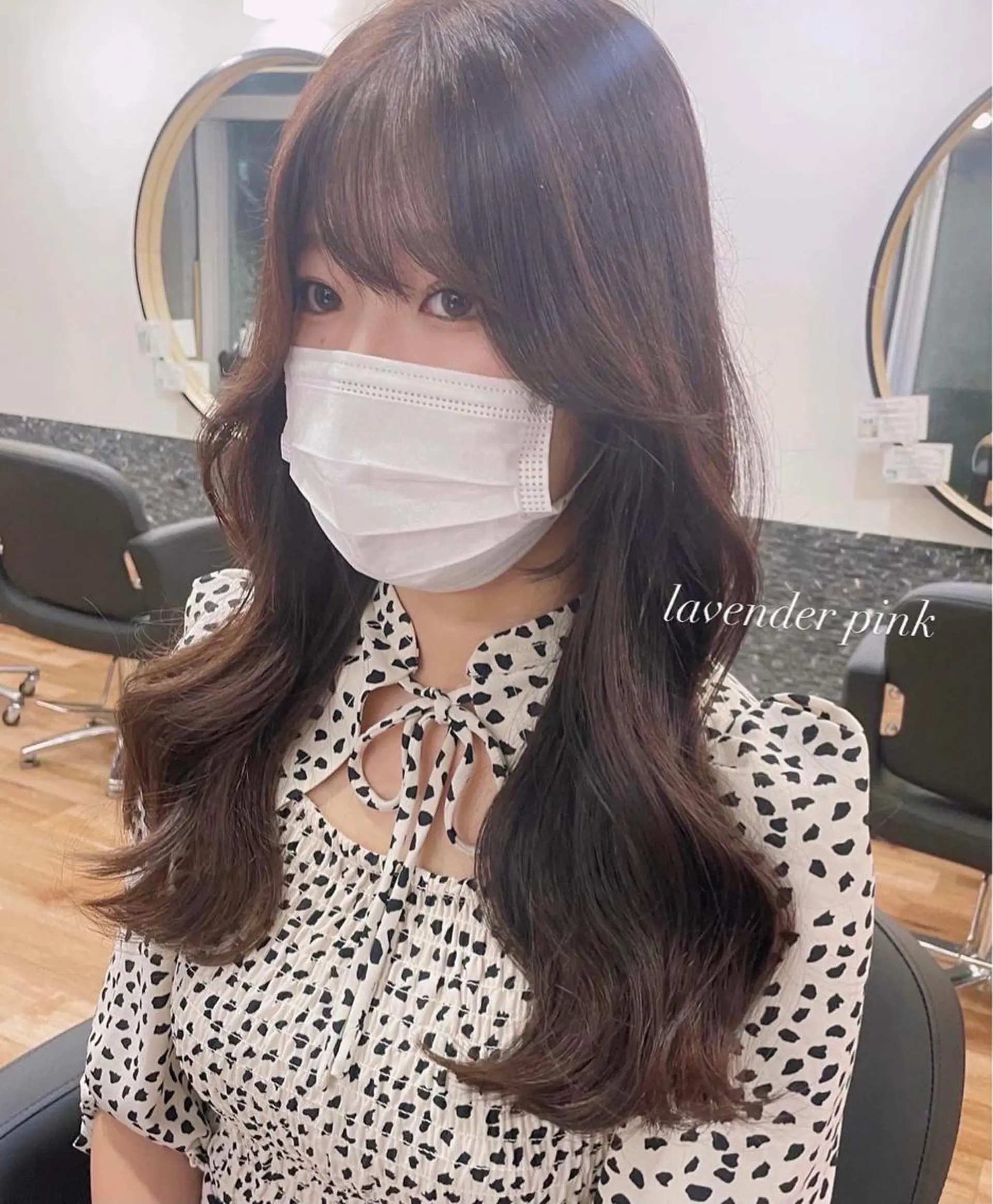 ロング 韓国風ヘア レイヤーカット、 大人可愛い　中村美羅のヘアスタイル