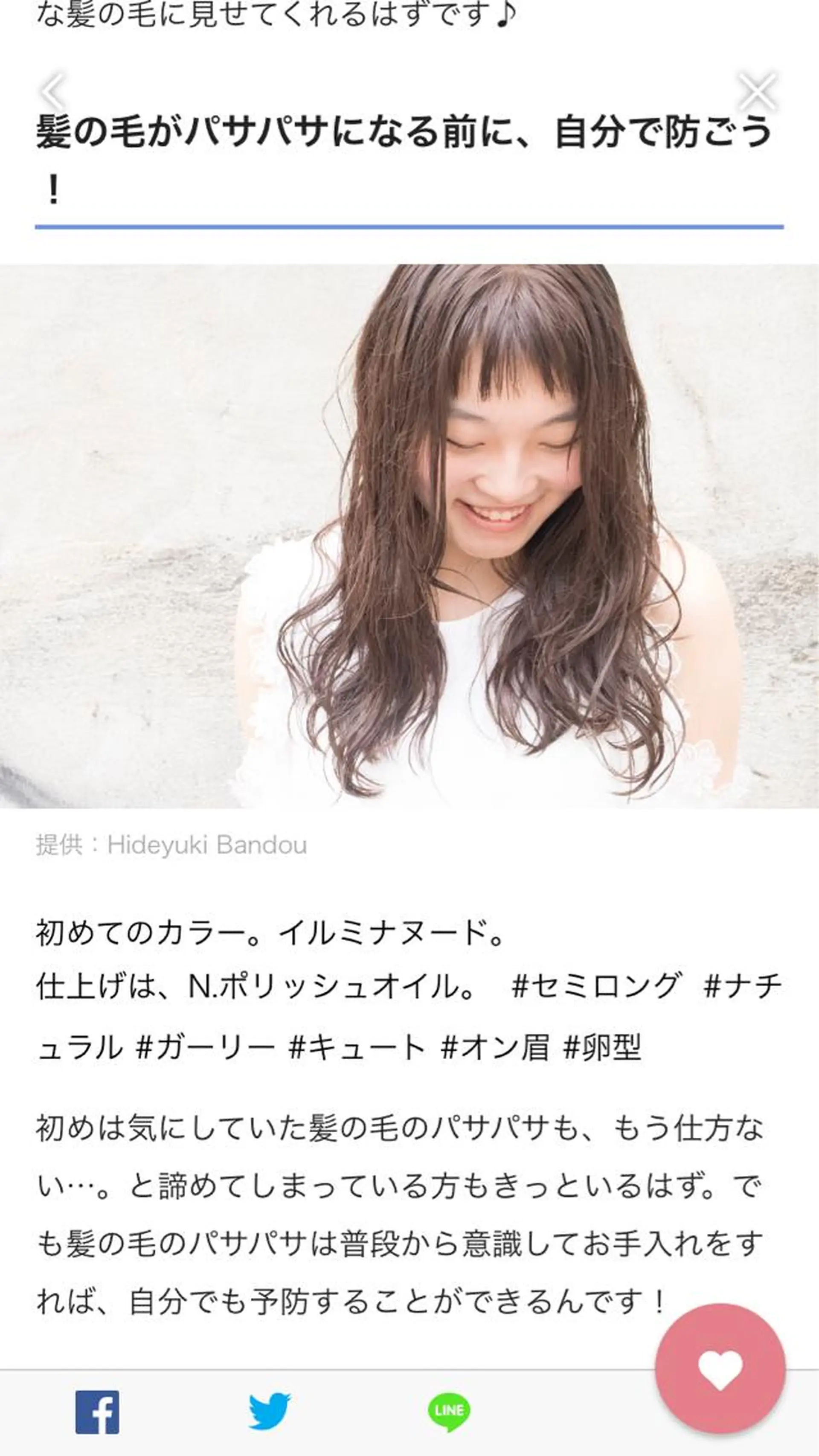 ロング 坂東 秀幸のヘアスタイル