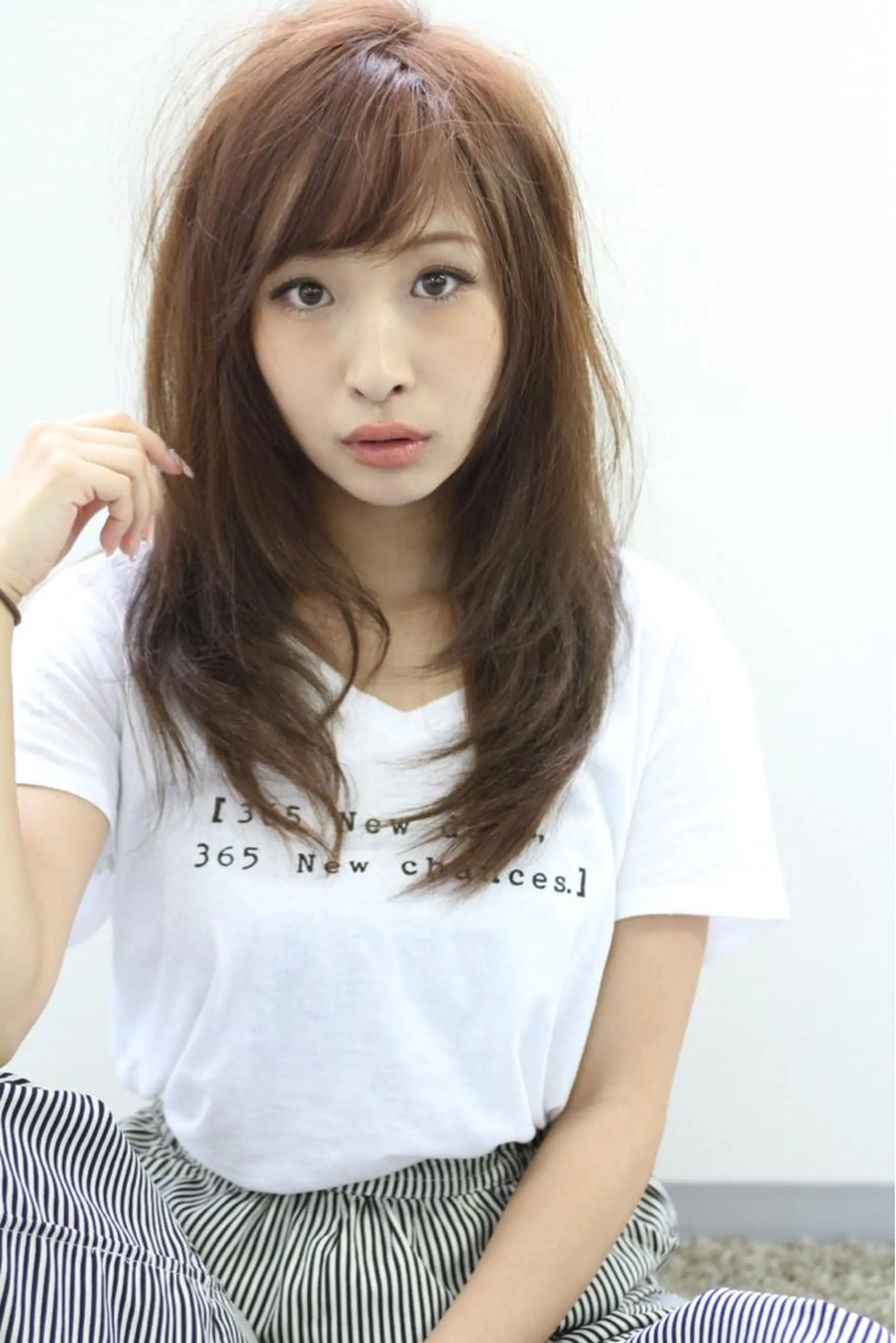 セミロング カラー パーマ L i L 塚口のヘアスタイル