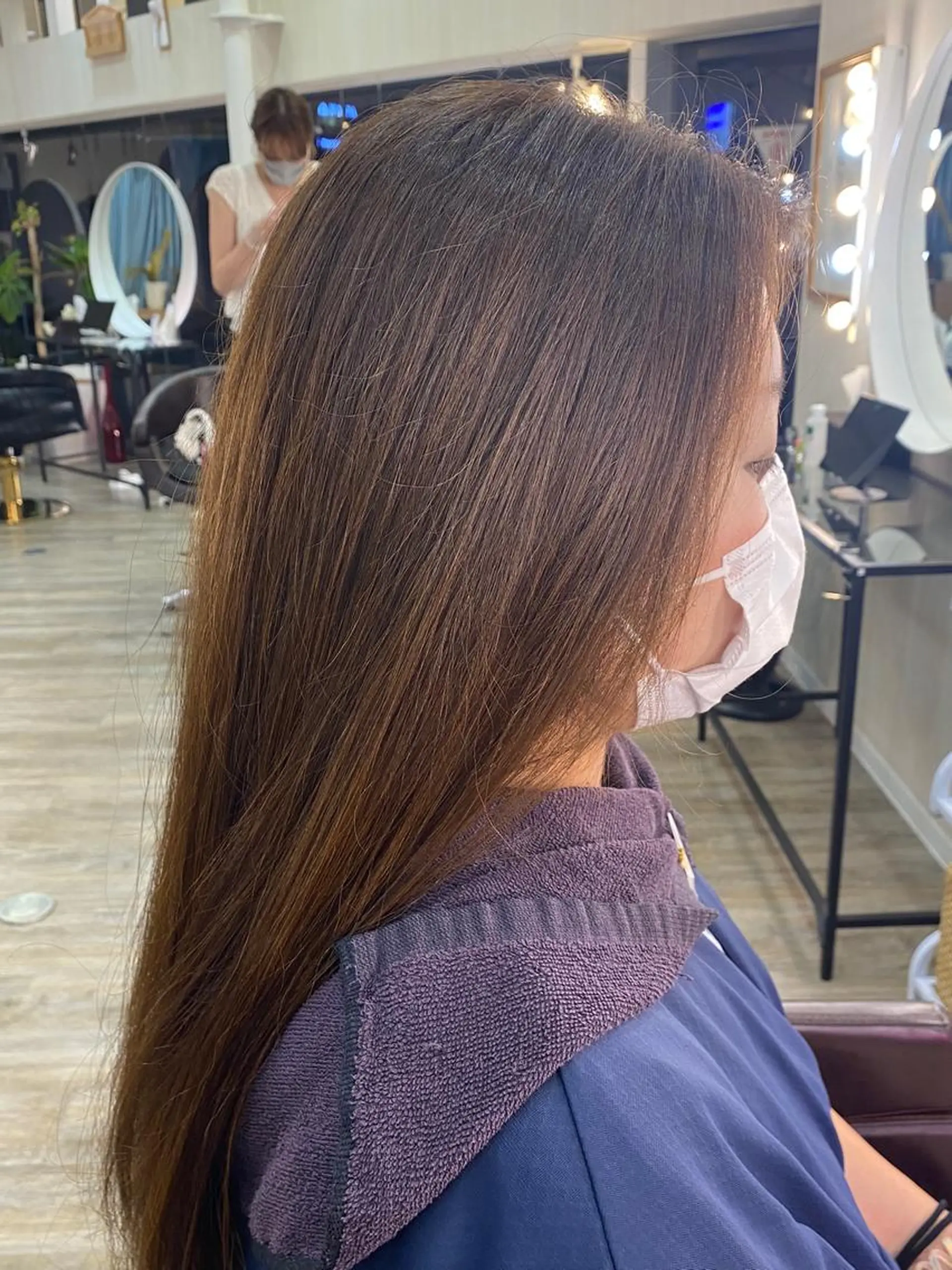 ロング カラー ヘアカラー 山﨑 燦人のヘアスタイル