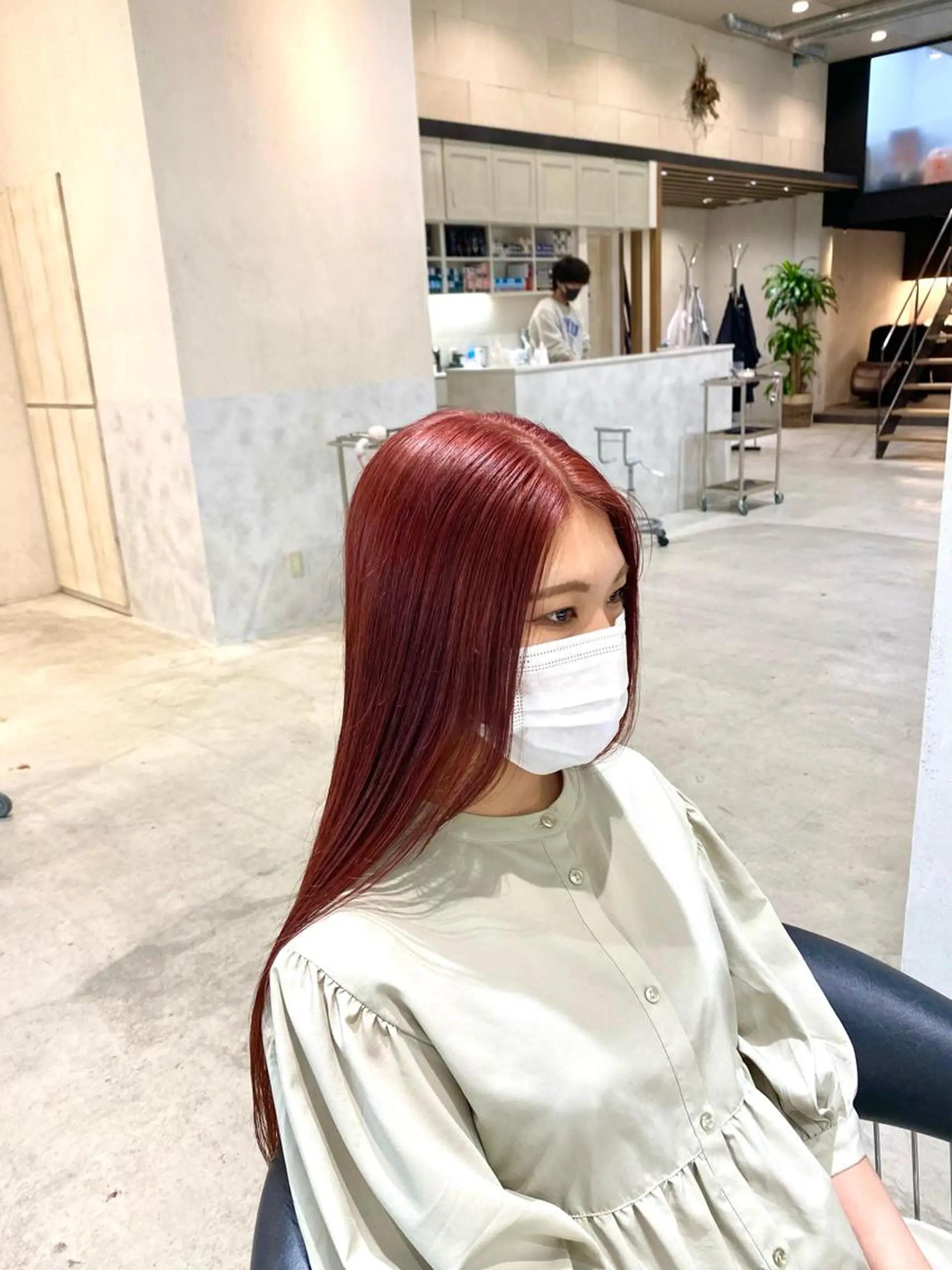 ロング カラー KEIGO/パーマ ハイトーン/DEANのヘアスタイル