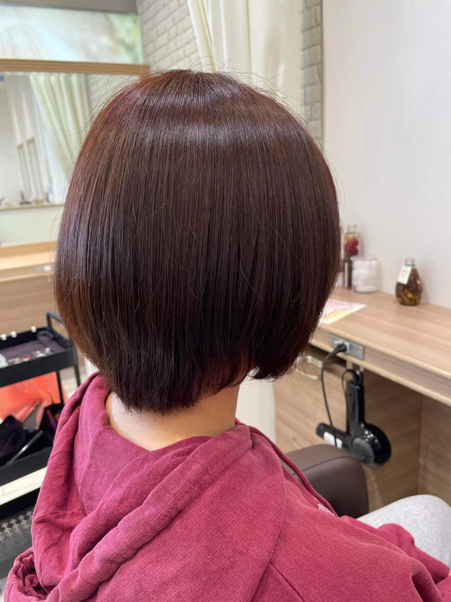 ミディアム カラー ブリーチ ブラウンカラー ブリーチなしカラー オレンジ オレンジブラウン ヘアカラー 加藤 未歩のヘアスタイル