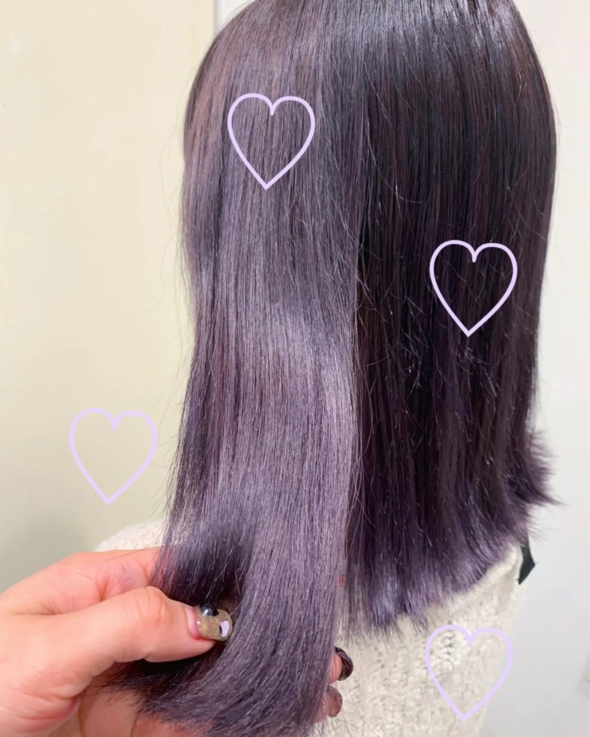 セミロング カラー ラベンダーカラー 新宿駅近♡個室 ♡関口三都季🌜のヘアスタイル